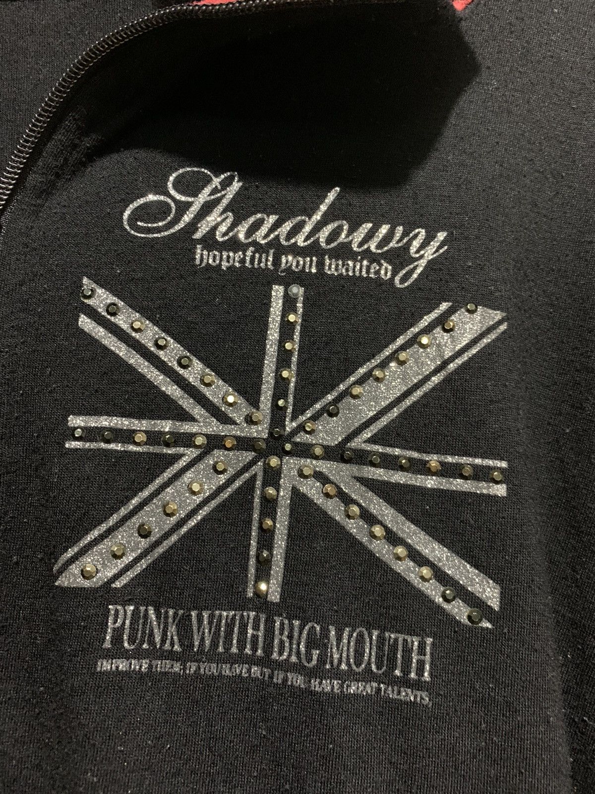 If Six Was Nine 🖤BLACKFRIDAY🖤Y2k punk with big mouth zip hoodie Size US M / EU 48-50 / 2 - 3 Thumbnail