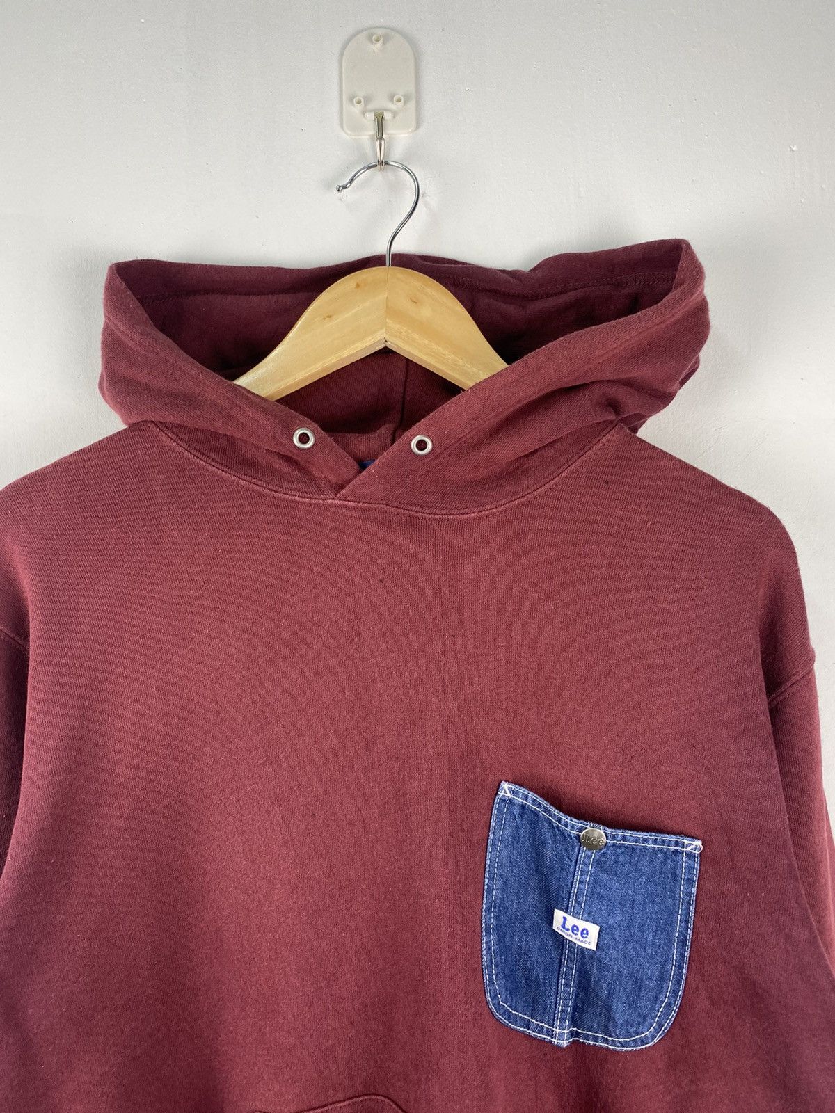 Lee × Vintage Vintage lee union denim pocket pullover hoodie Size US M / EU 48-50 / 2 - 3 Thumbnail