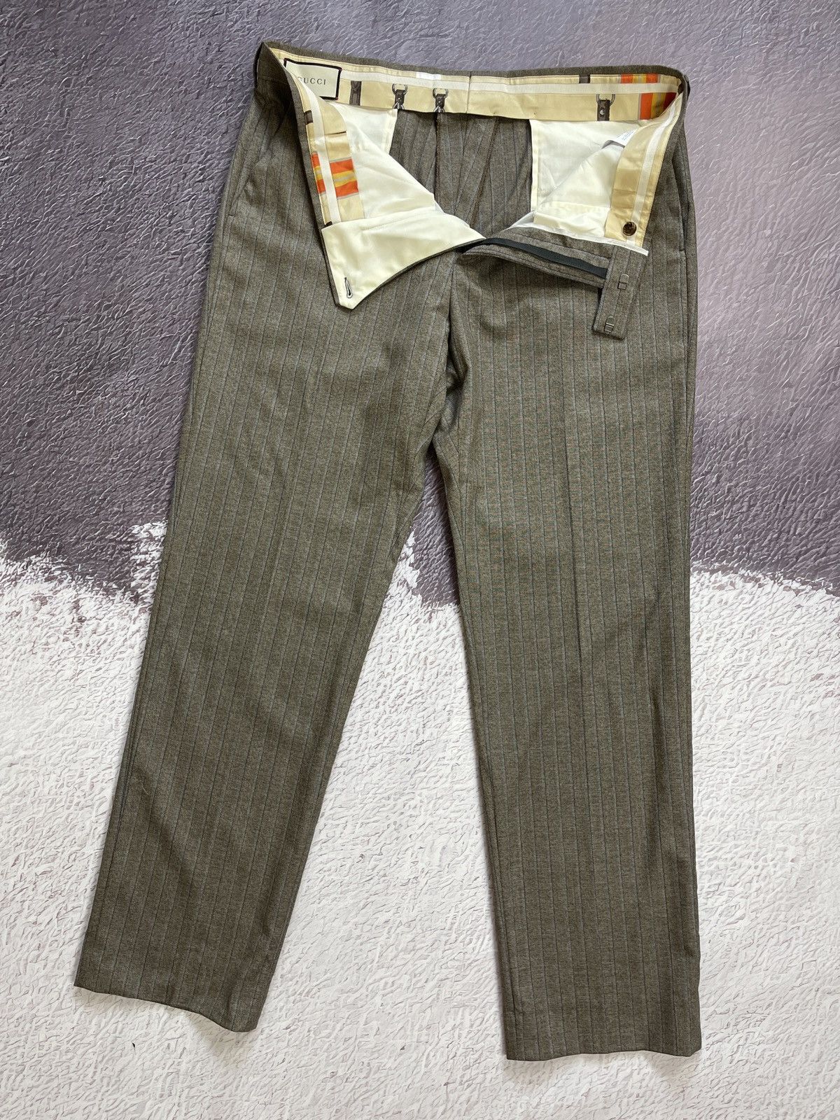 Gucci striped wool formal pants trousers casual RRP 1000$