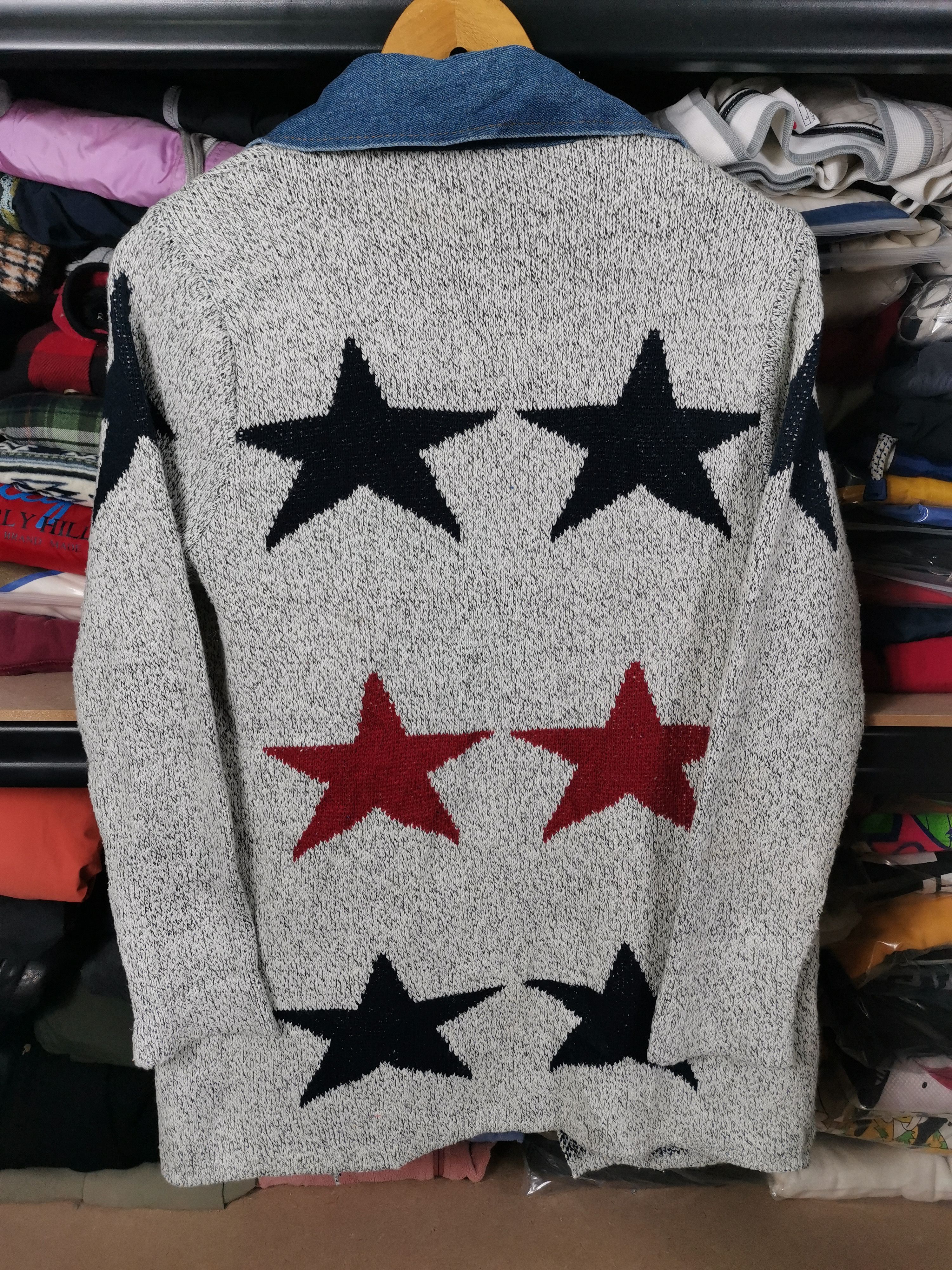 Japanese Brand Vintage Japanese Brand Star Knit Cardigan Size US M / EU 48-50 / 2 - 2 Thumbnail