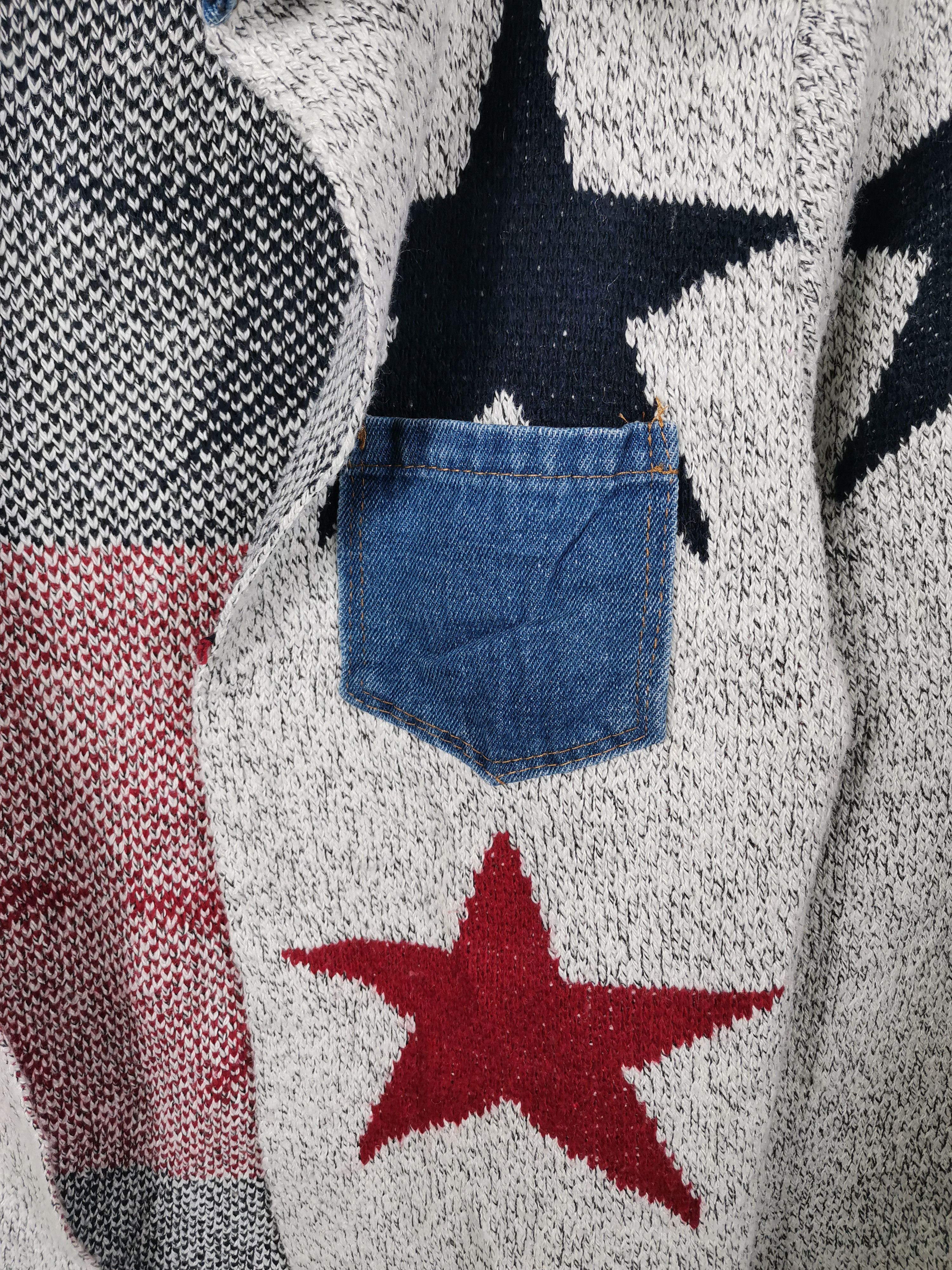 Japanese Brand Vintage Japanese Brand Star Knit Cardigan Size US M / EU 48-50 / 2 - 3 Thumbnail
