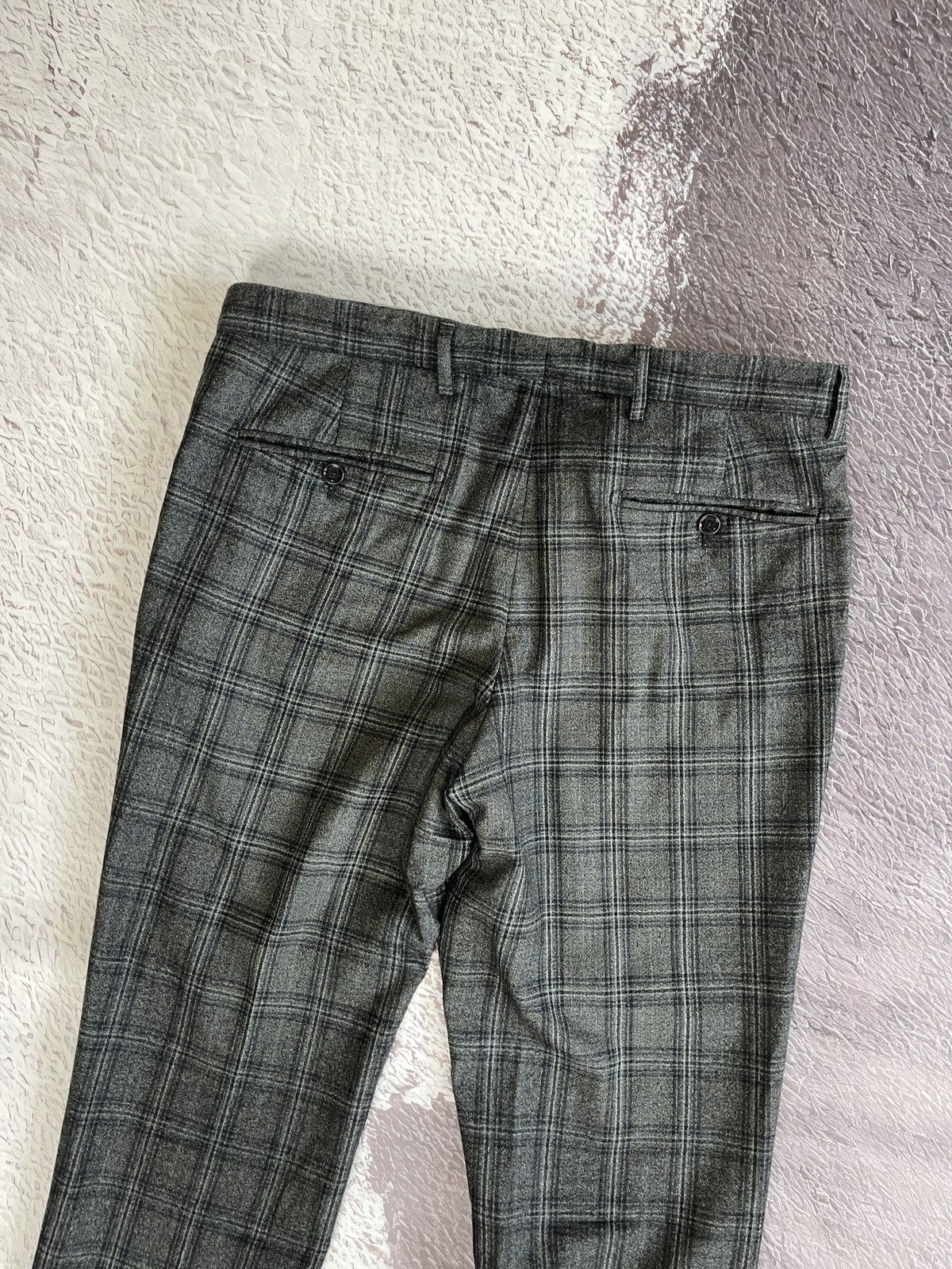 Tagliatore Tagliatore wool grey checkered classic pants casual Size 38R - 14 Thumbnail