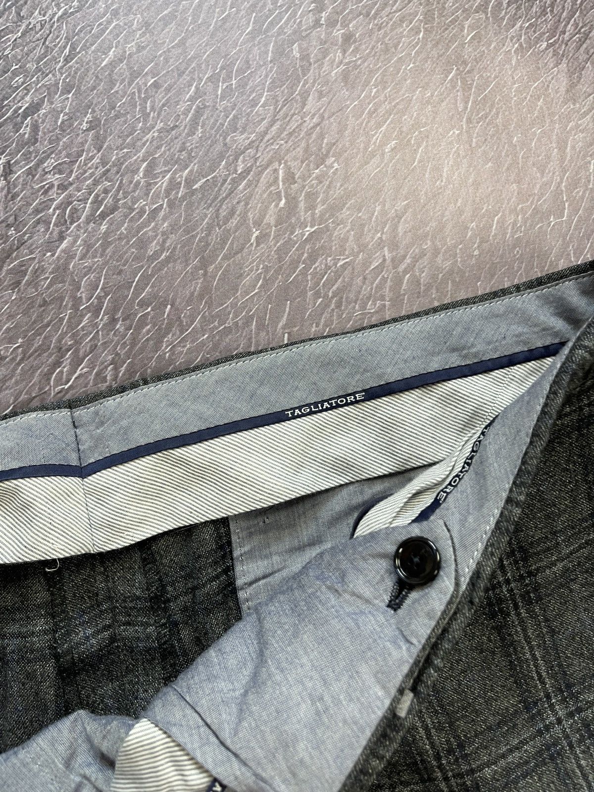 Tagliatore Tagliatore wool grey checkered classic pants casual Size 38R - 8 Thumbnail