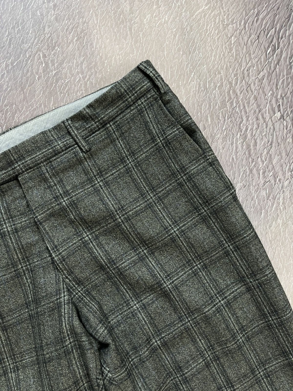 Tagliatore Tagliatore wool grey checkered classic pants casual Size 38R - 7 Thumbnail