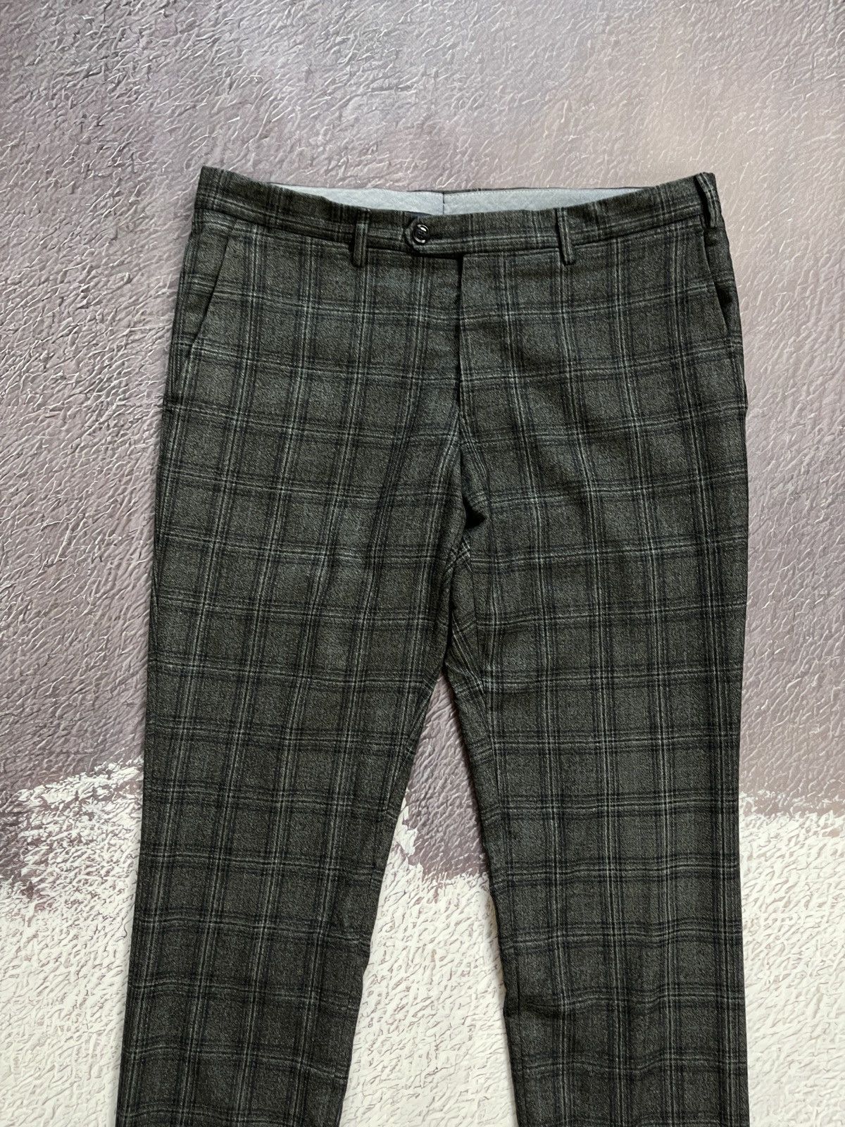 Tagliatore Tagliatore wool grey checkered classic pants casual Size 38R - 5 Thumbnail