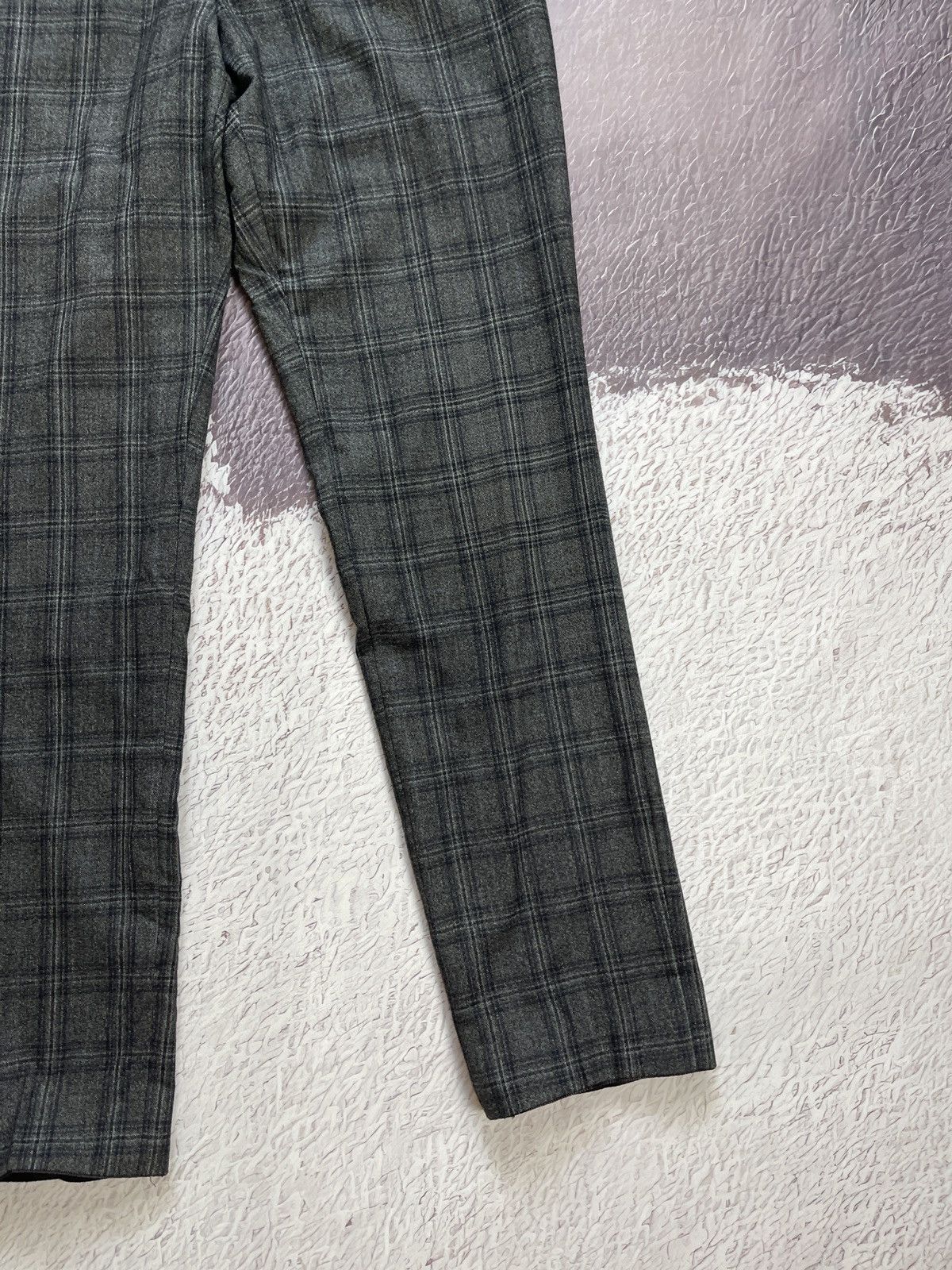 Tagliatore Tagliatore wool grey checkered classic pants casual Size 38R - 4 Thumbnail
