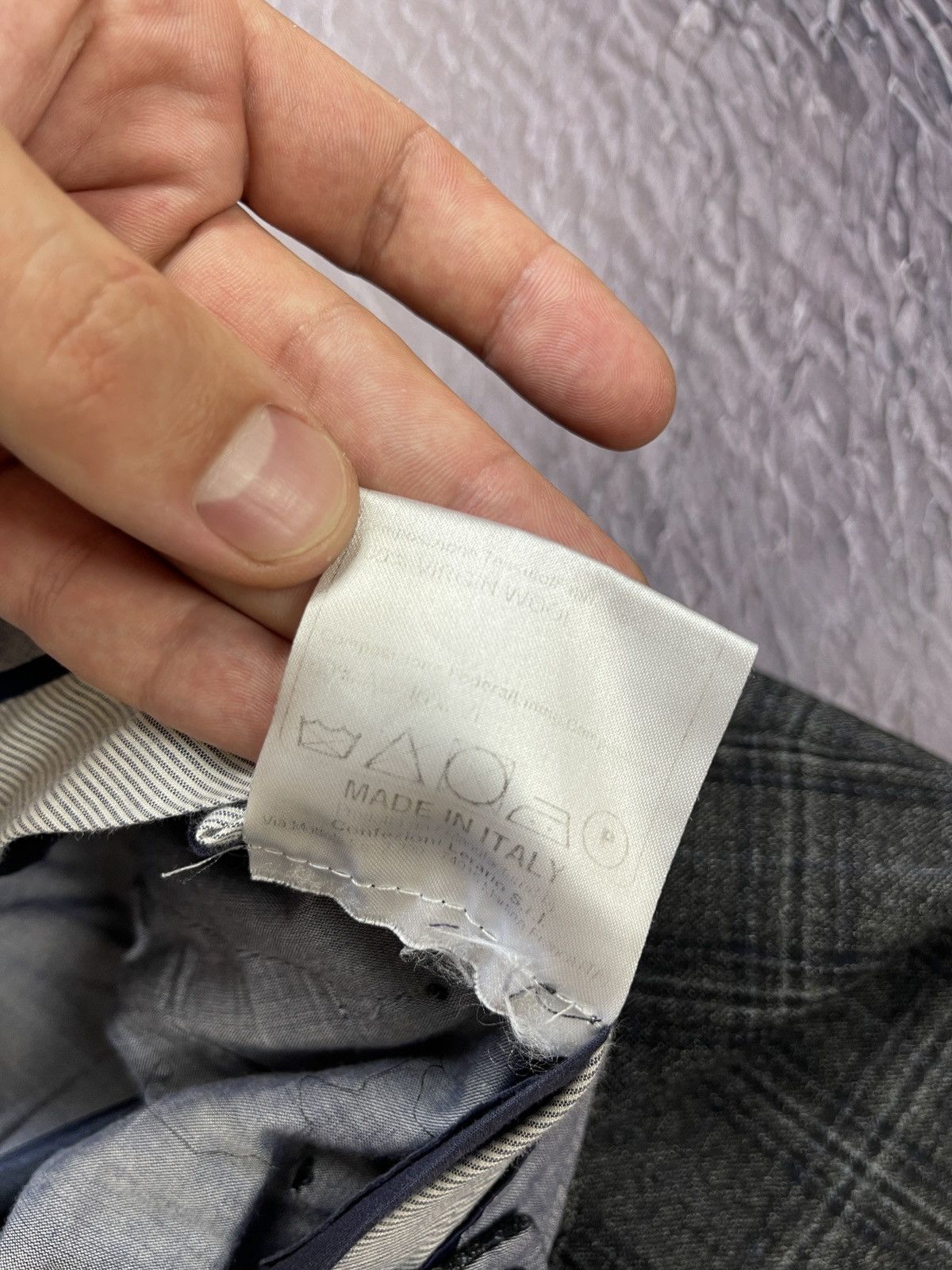 Tagliatore Tagliatore wool grey checkered classic pants casual Size 38R - 10 Thumbnail