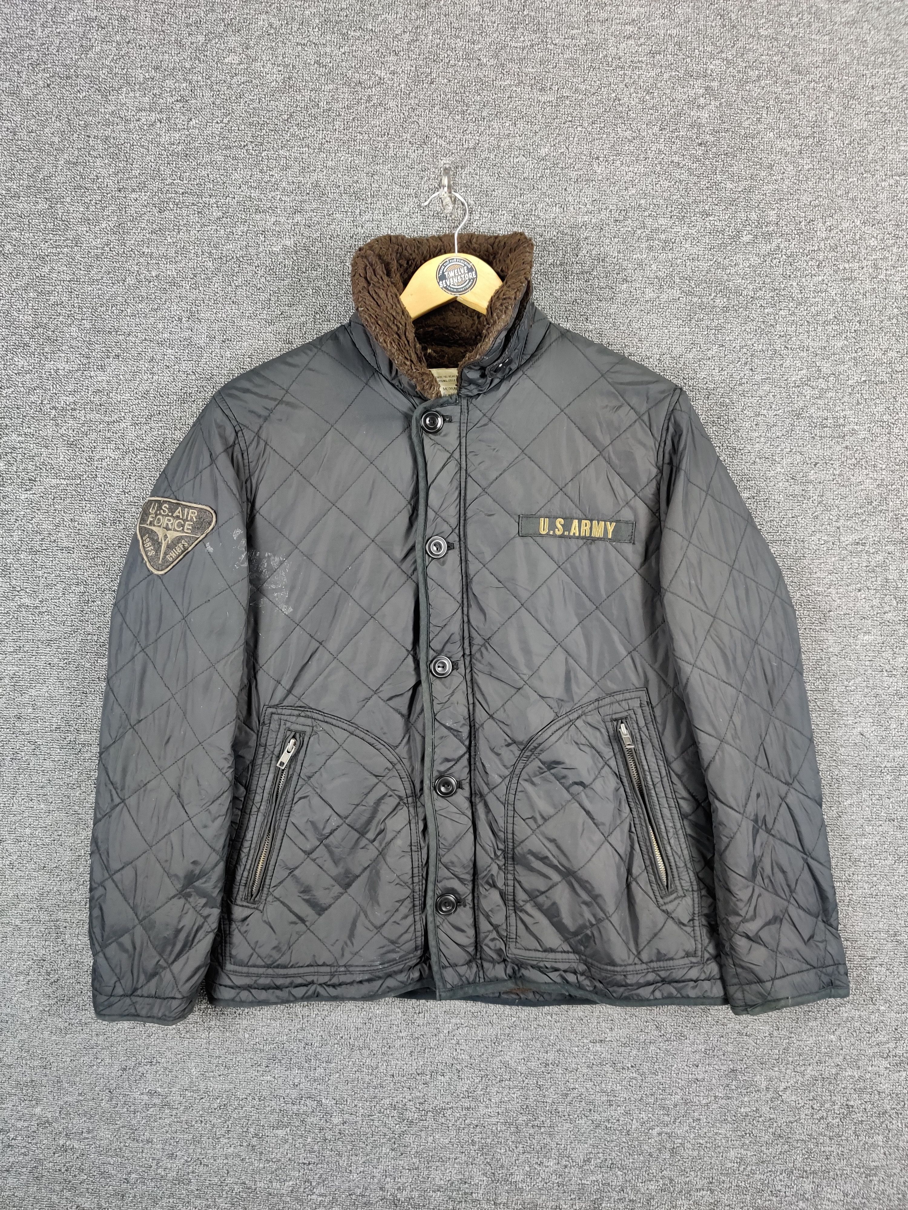 Japanese Brand Vintage Back Number Air Force Quilted Jacket Size US M / EU 48-50 / 2 - 1 Thumbnail