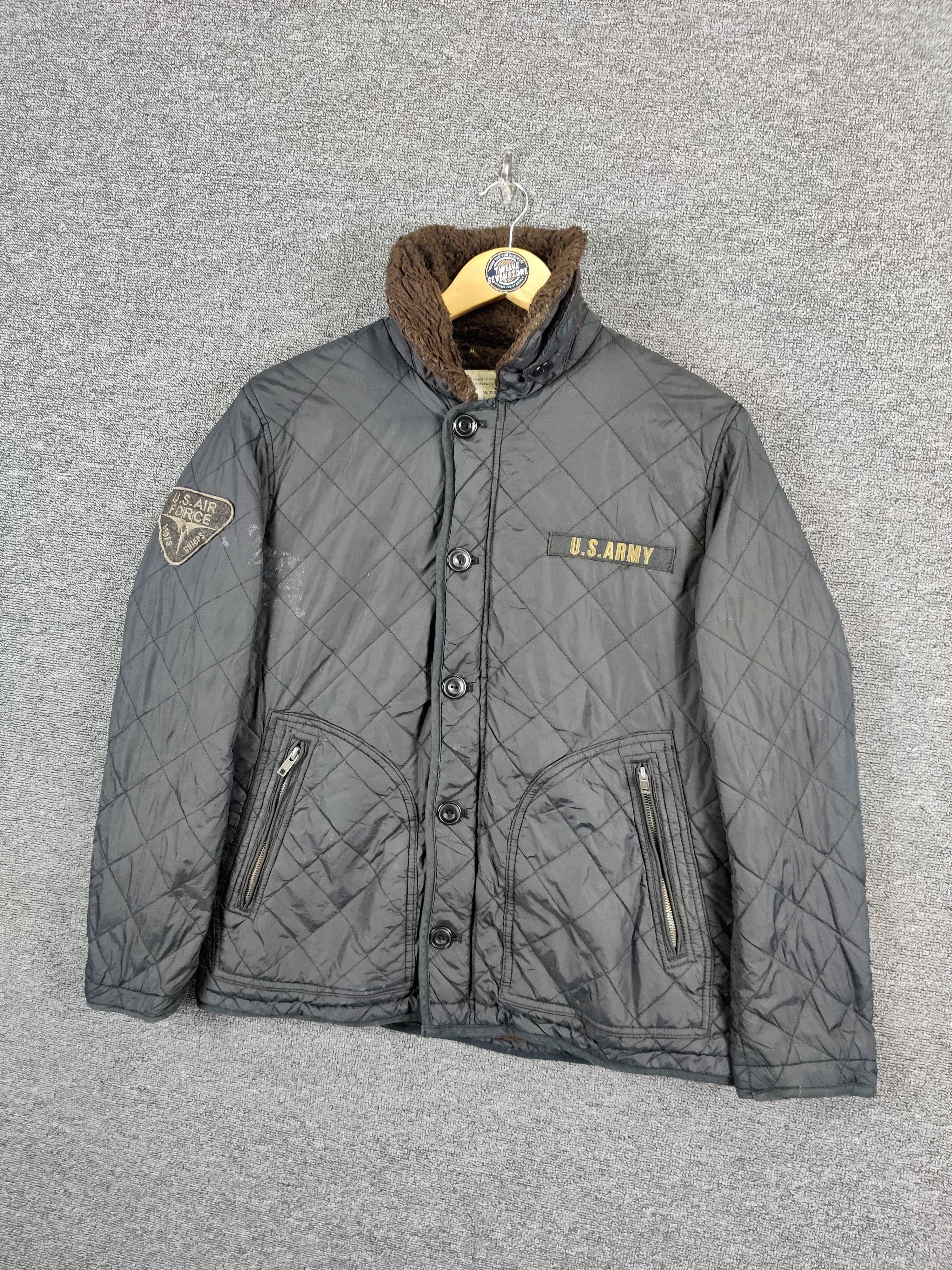 Japanese Brand Vintage Back Number Air Force Quilted Jacket Size US M / EU 48-50 / 2 - 2 Thumbnail