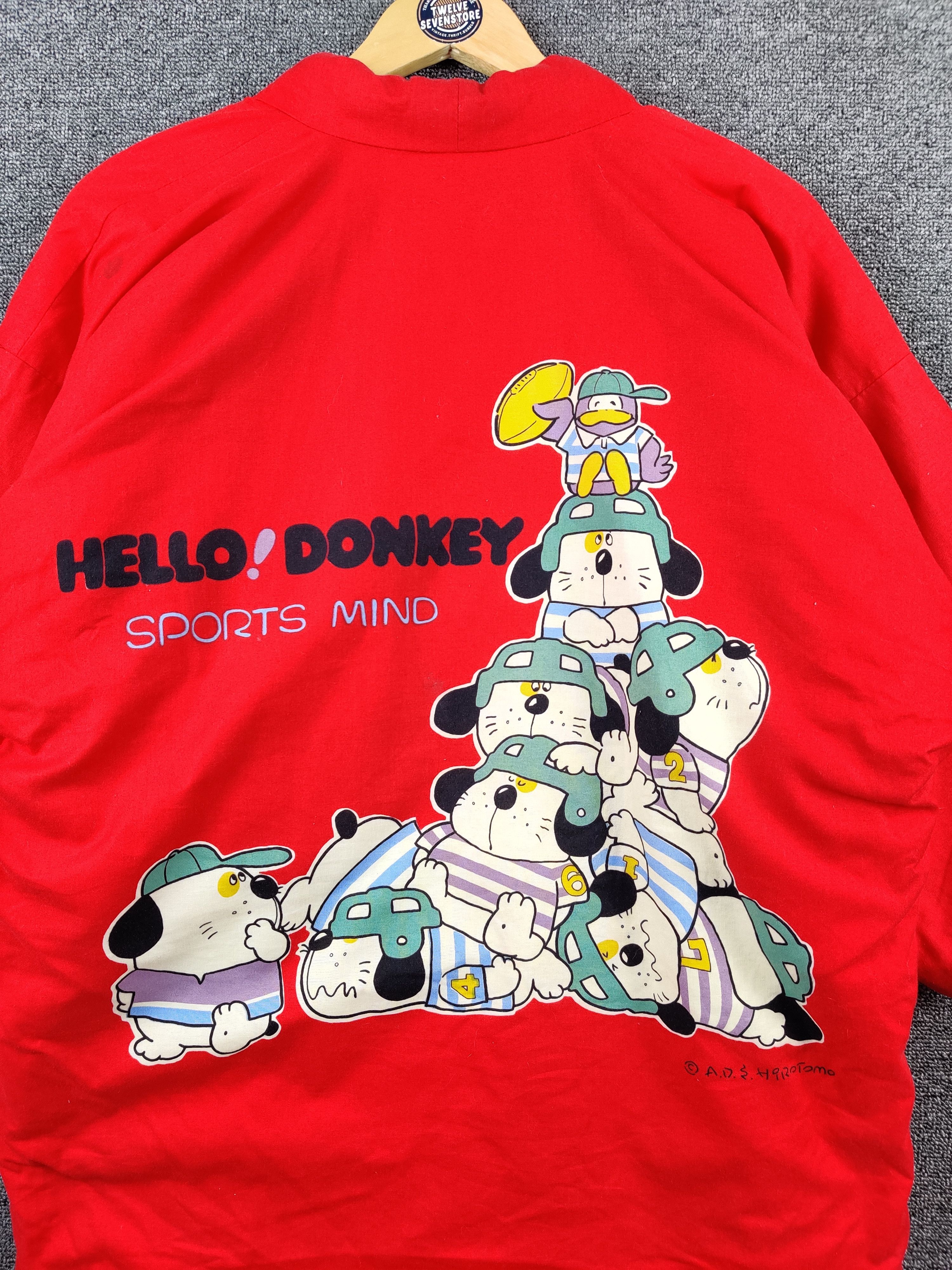 Japanese Brand Vintage Hello Donkey Cartoon Kimono Jacket Size US XXL / EU 58 / 5 - 3 Thumbnail