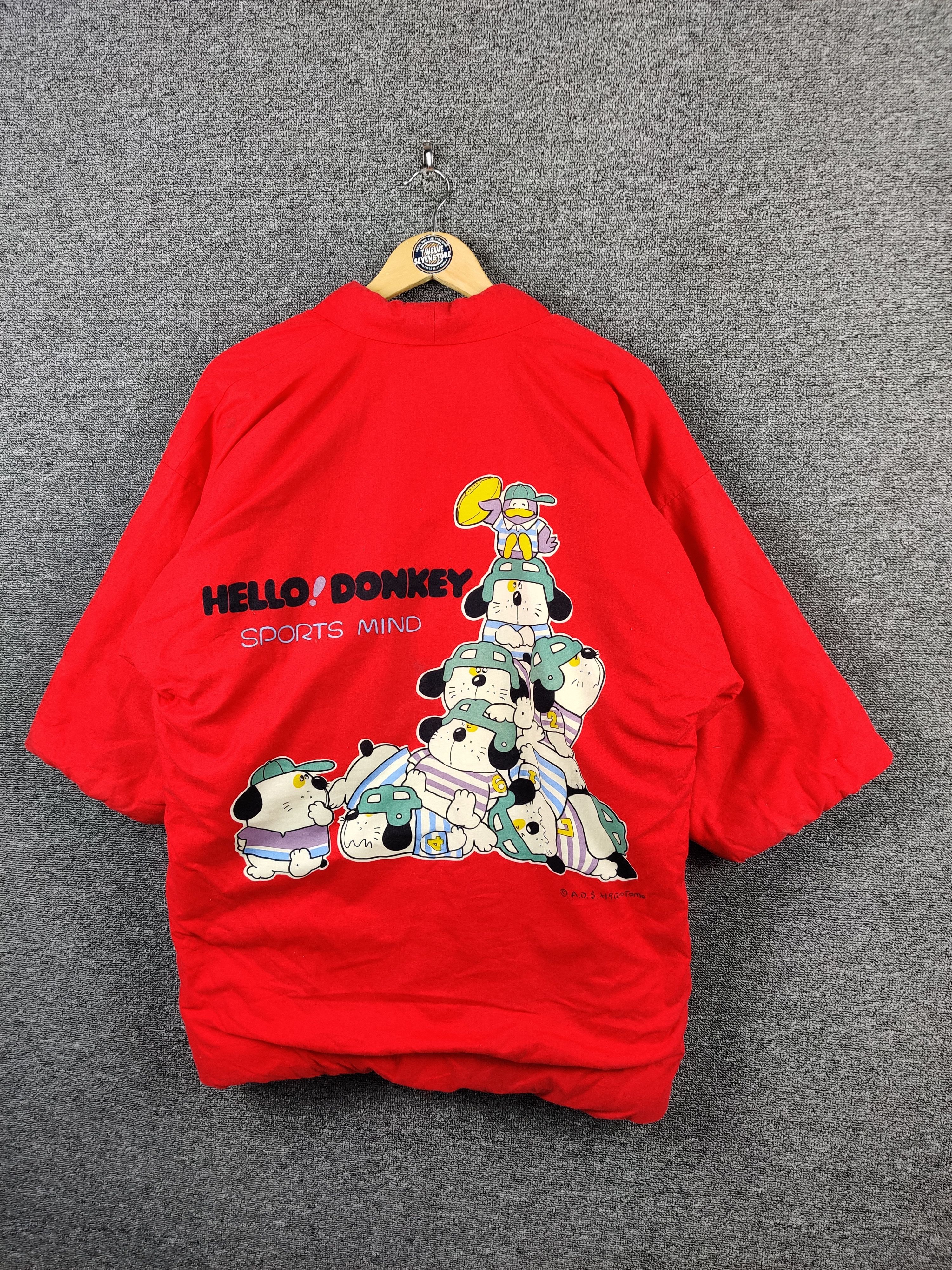 Japanese Brand Vintage Hello Donkey Cartoon Kimono Jacket Size US XXL / EU 58 / 5 - 2 Thumbnail