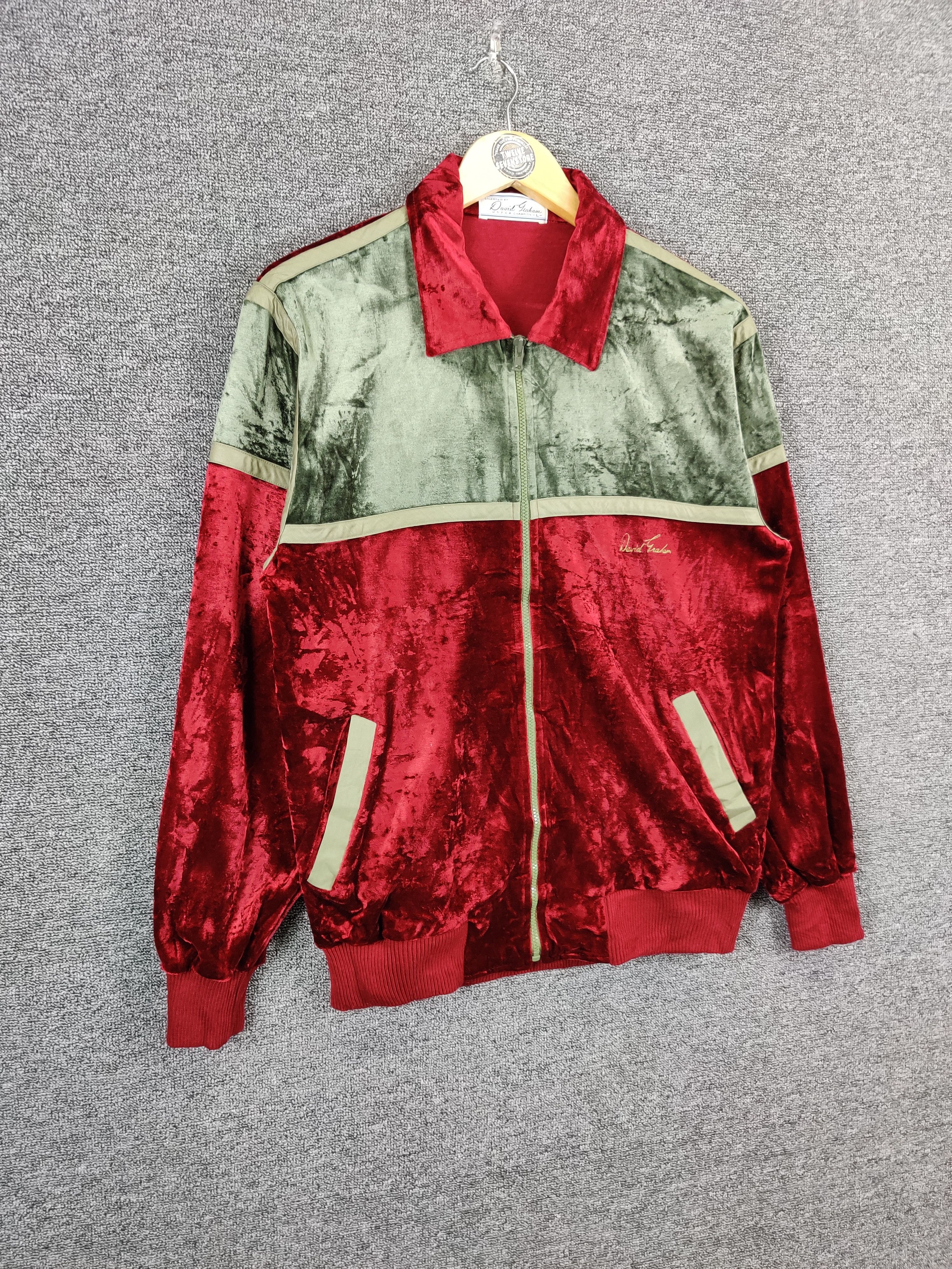 Japanese Brand Vintage Japanese Brand David Graham Sweater Jacket Velvet Size US L / EU 52-54 / 3 - 6 Thumbnail