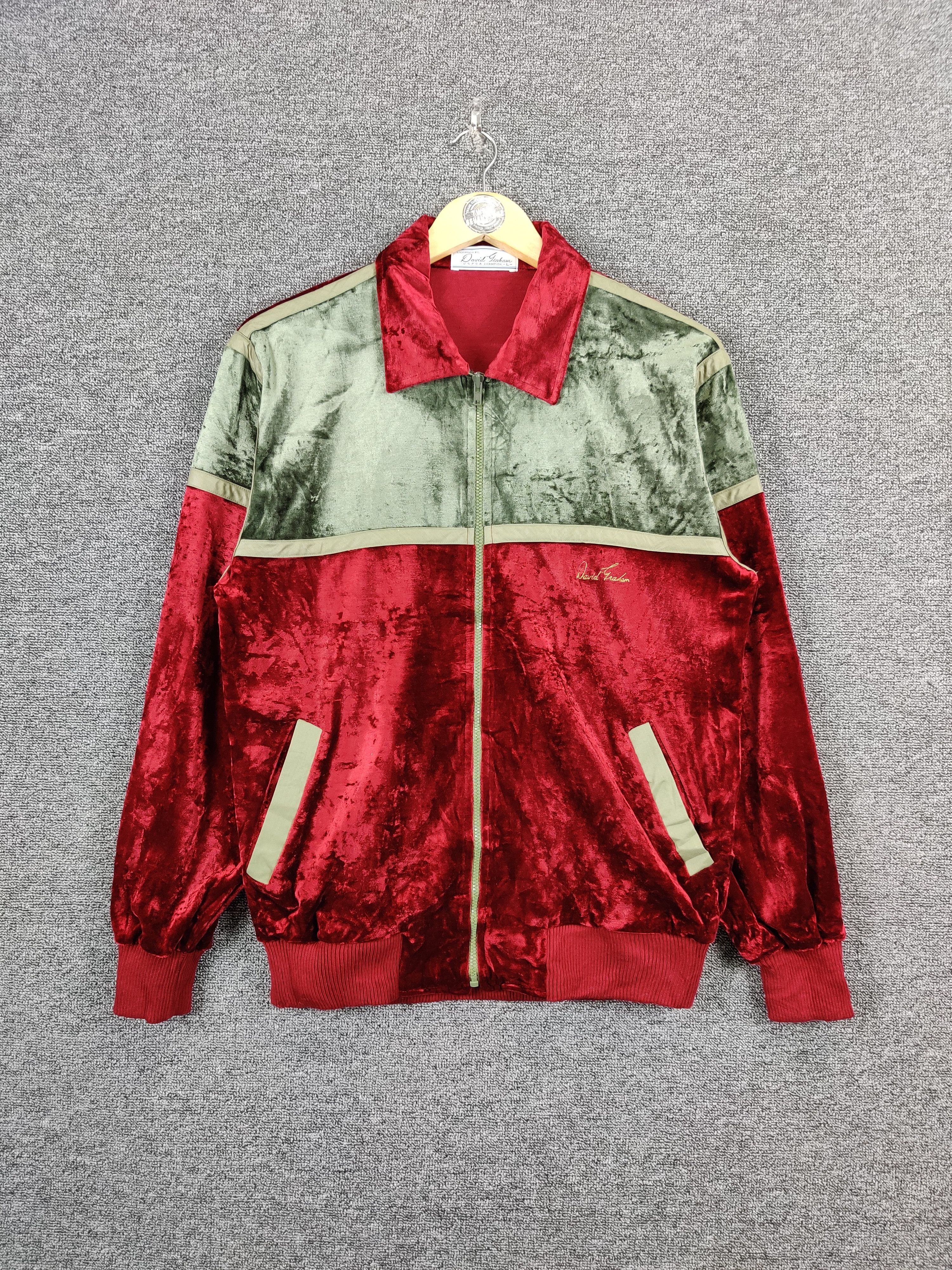 Japanese Brand Vintage Japanese Brand David Graham Sweater Jacket Velvet Size US L / EU 52-54 / 3 - 1 Thumbnail