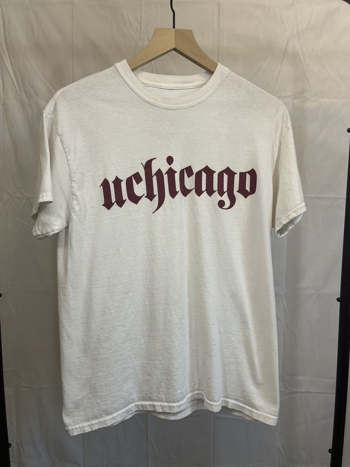 Vintage Vintage U Chicago Collegiate White Distressed Tee Size US M / EU 48-50 / 2 - 1 Thumbnail