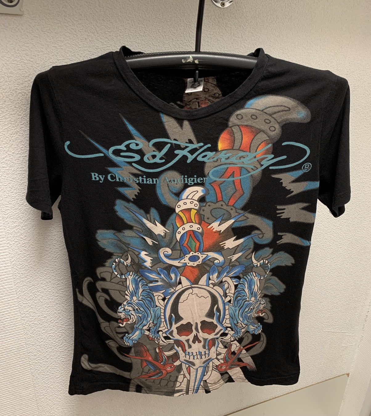 Christian Audigier Ed hardy Christian Audigier fullprint black t-shirt S-M sz Size US M / EU 48-50 / 2 - 1 Thumbnail
