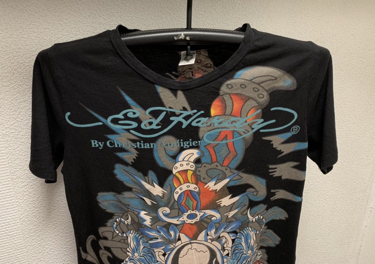 Christian Audigier Ed hardy Christian Audigier fullprint black t-shirt S-M sz Size US M / EU 48-50 / 2 - 5 Thumbnail