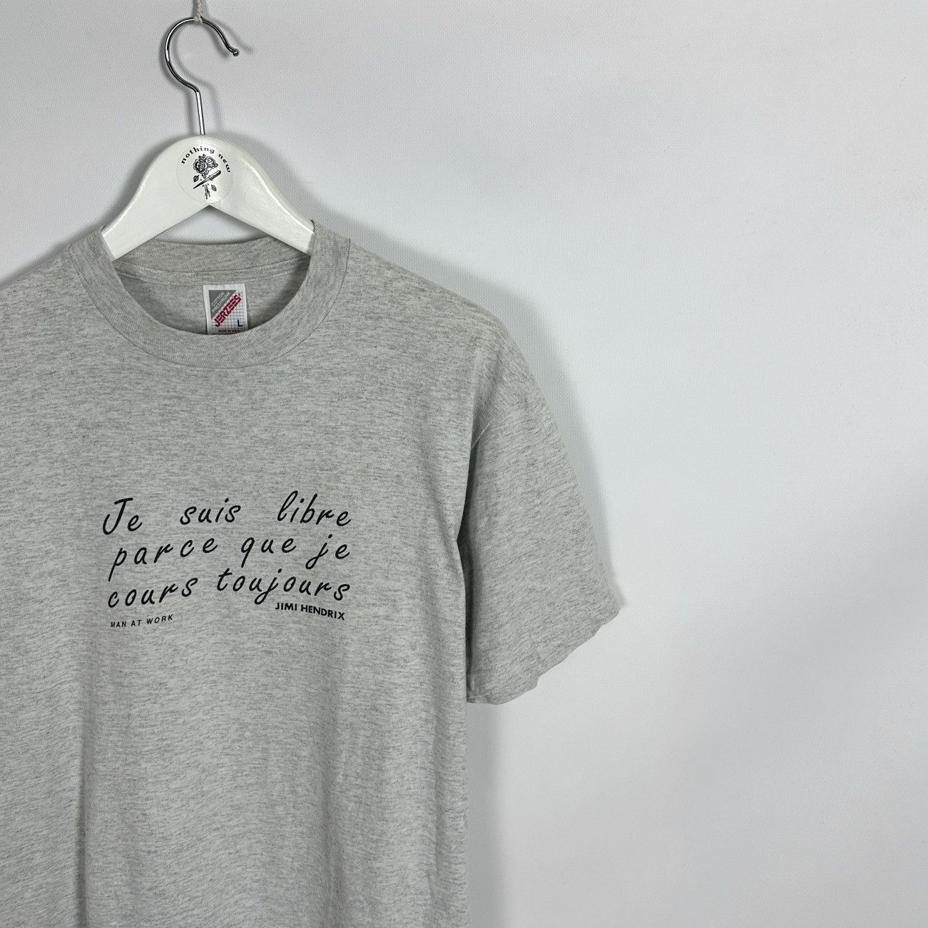 Band Tees Vintage 90s Jimi Hendrix Man at Work Jerzees rare tee Legend Size US L / EU 52-54 / 3 - 2 Thumbnail