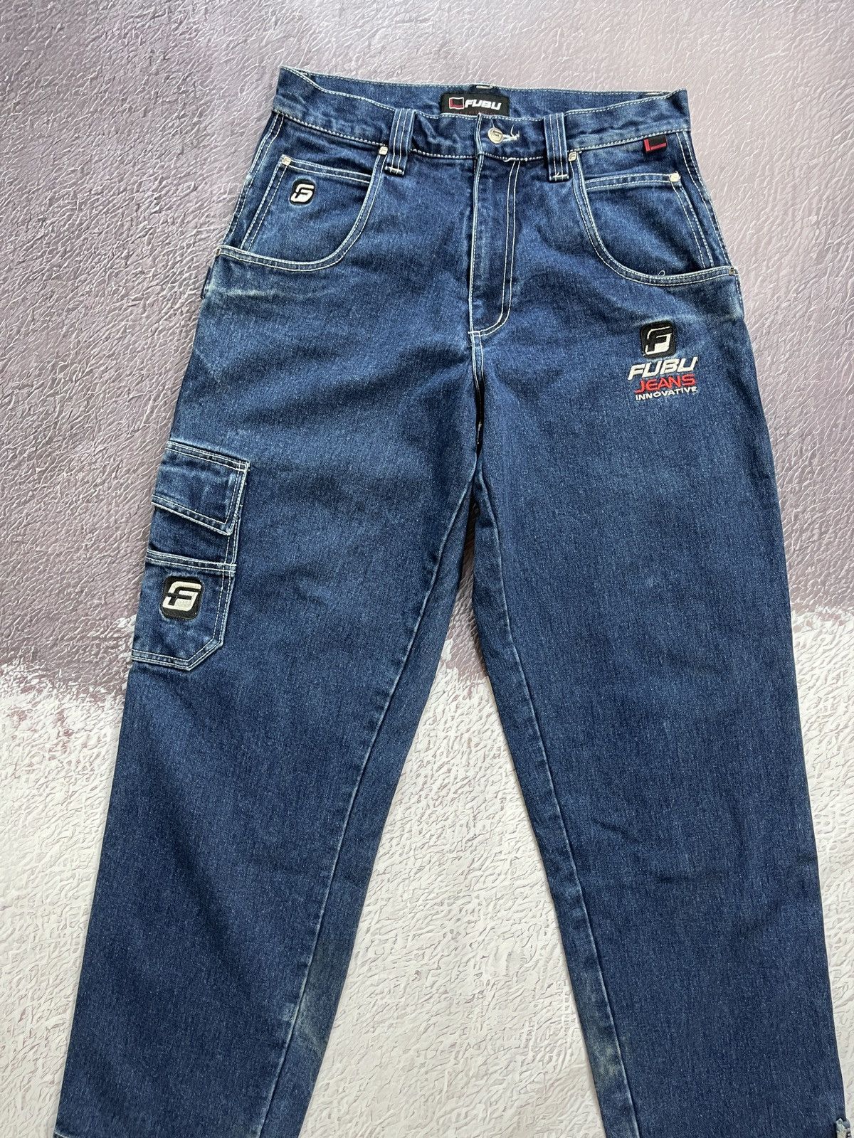 Fubu FUBU vintage rap denim cargo pants carpenter embroidered Size US 32 / EU 48 - 5 Thumbnail