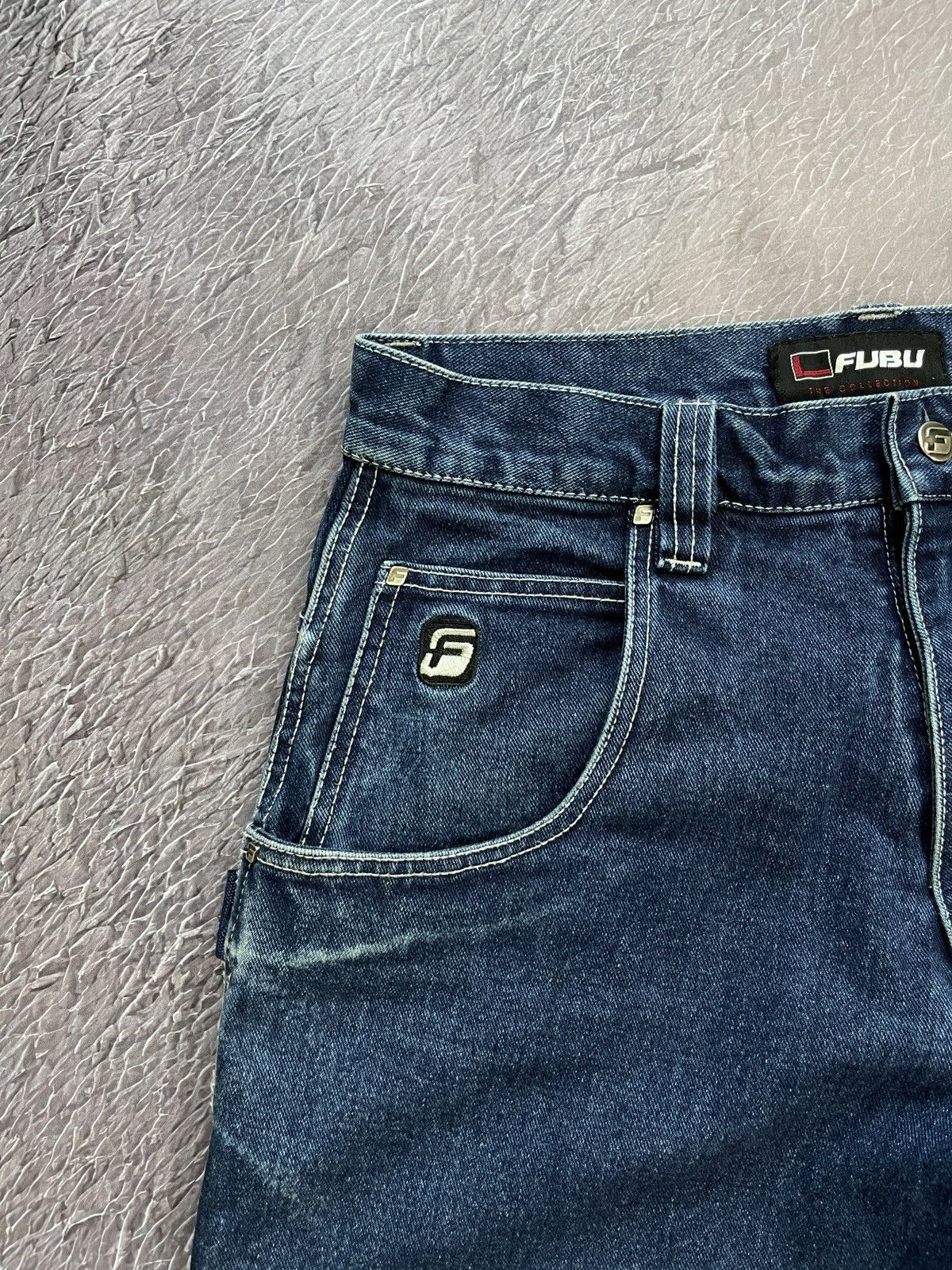 Fubu FUBU vintage rap denim cargo pants carpenter embroidered Size US 32 / EU 48 - 8 Thumbnail