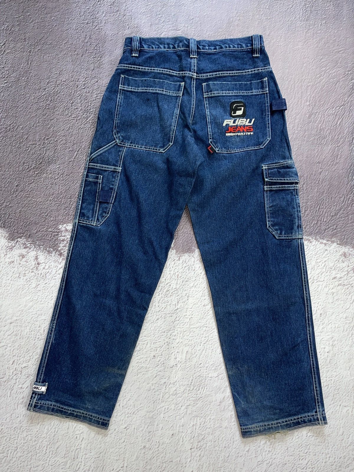 Fubu FUBU vintage rap denim cargo pants carpenter embroidered Size US 32 / EU 48 - 15 Thumbnail