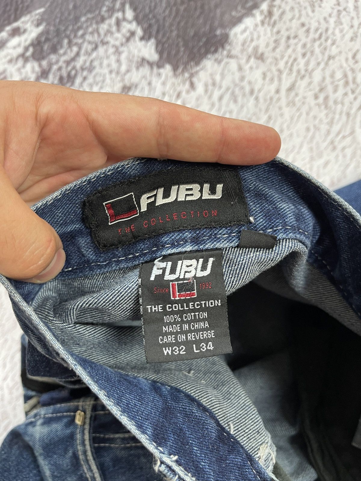 Fubu FUBU vintage rap denim cargo pants carpenter embroidered Size US 32 / EU 48 - 13 Thumbnail
