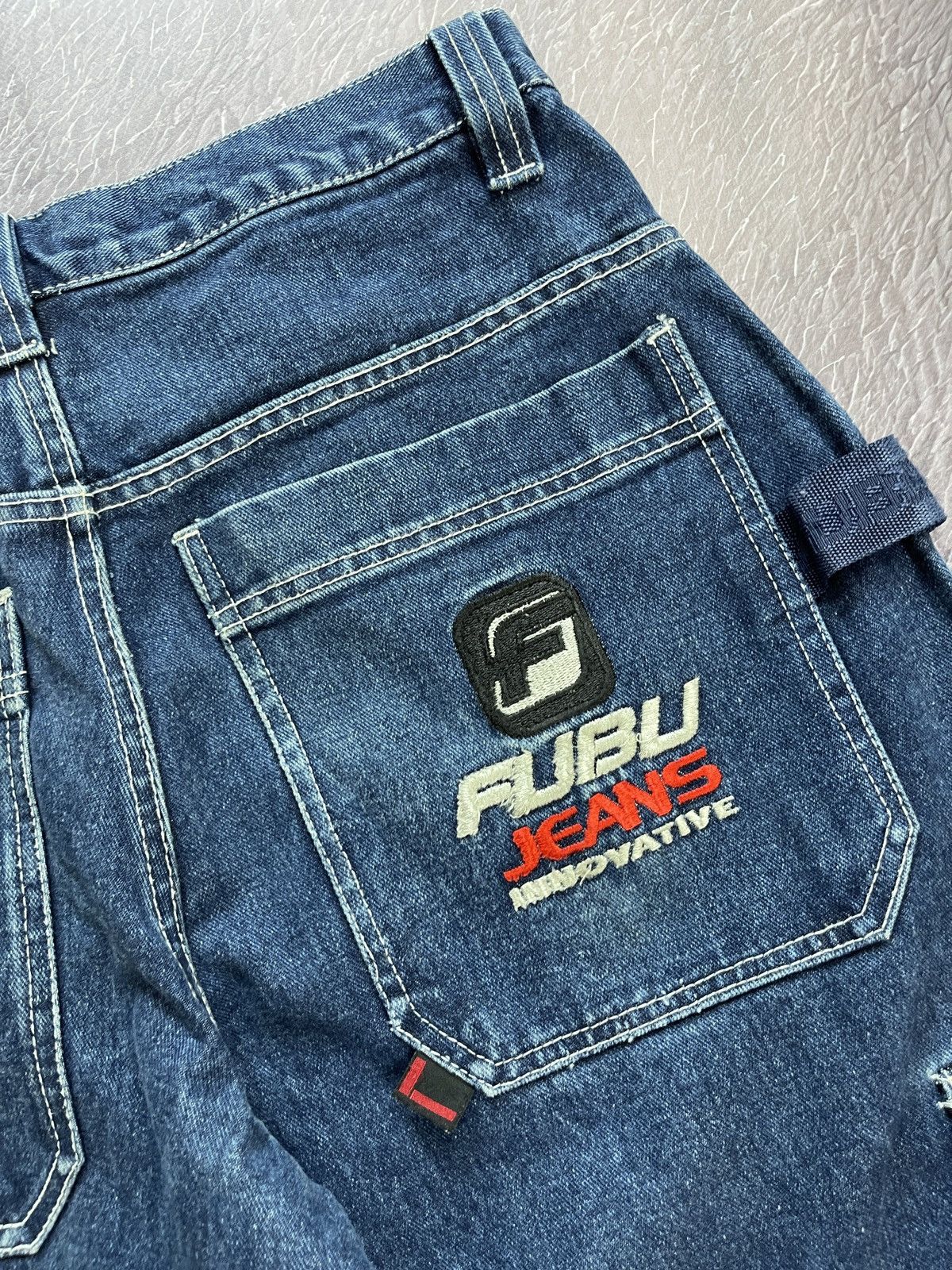 Fubu FUBU vintage rap denim cargo pants carpenter embroidered Size US 32 / EU 48 - 20 Thumbnail