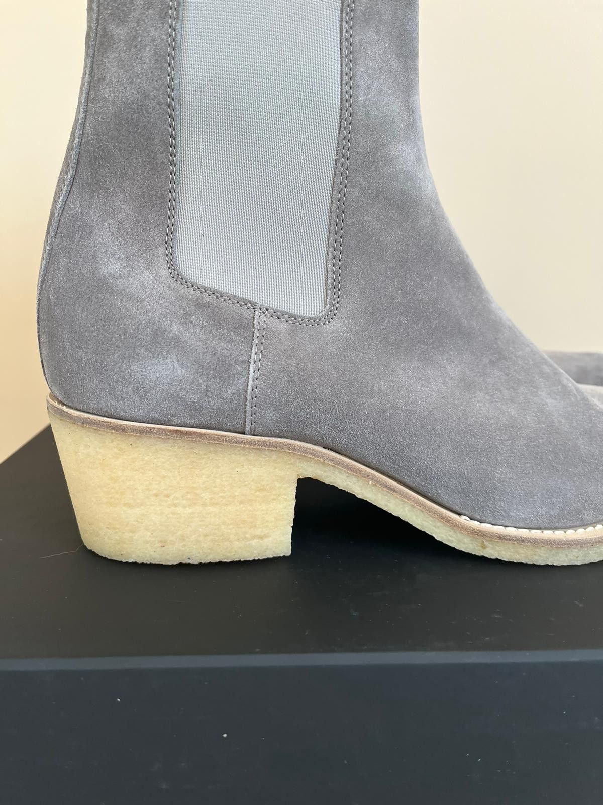 Amiri Crepe Pointy Toe Chelsa Boot in Slate Grey Size US 9.5 / EU 42-43 - 5 Thumbnail