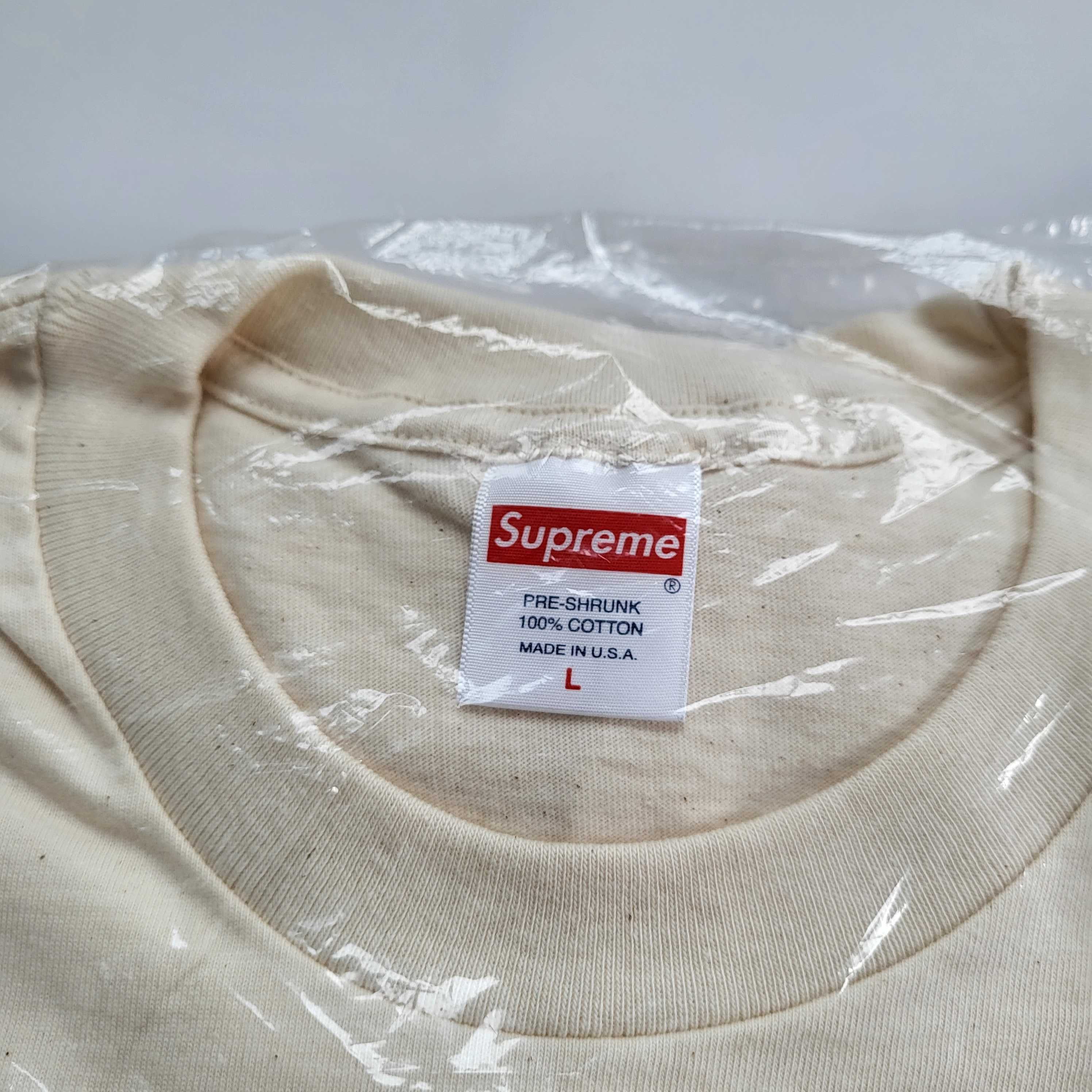 Supreme Supreme Cross Box Logo Tee - Natural Size US L / EU 52-54 / 3 - 3 Thumbnail