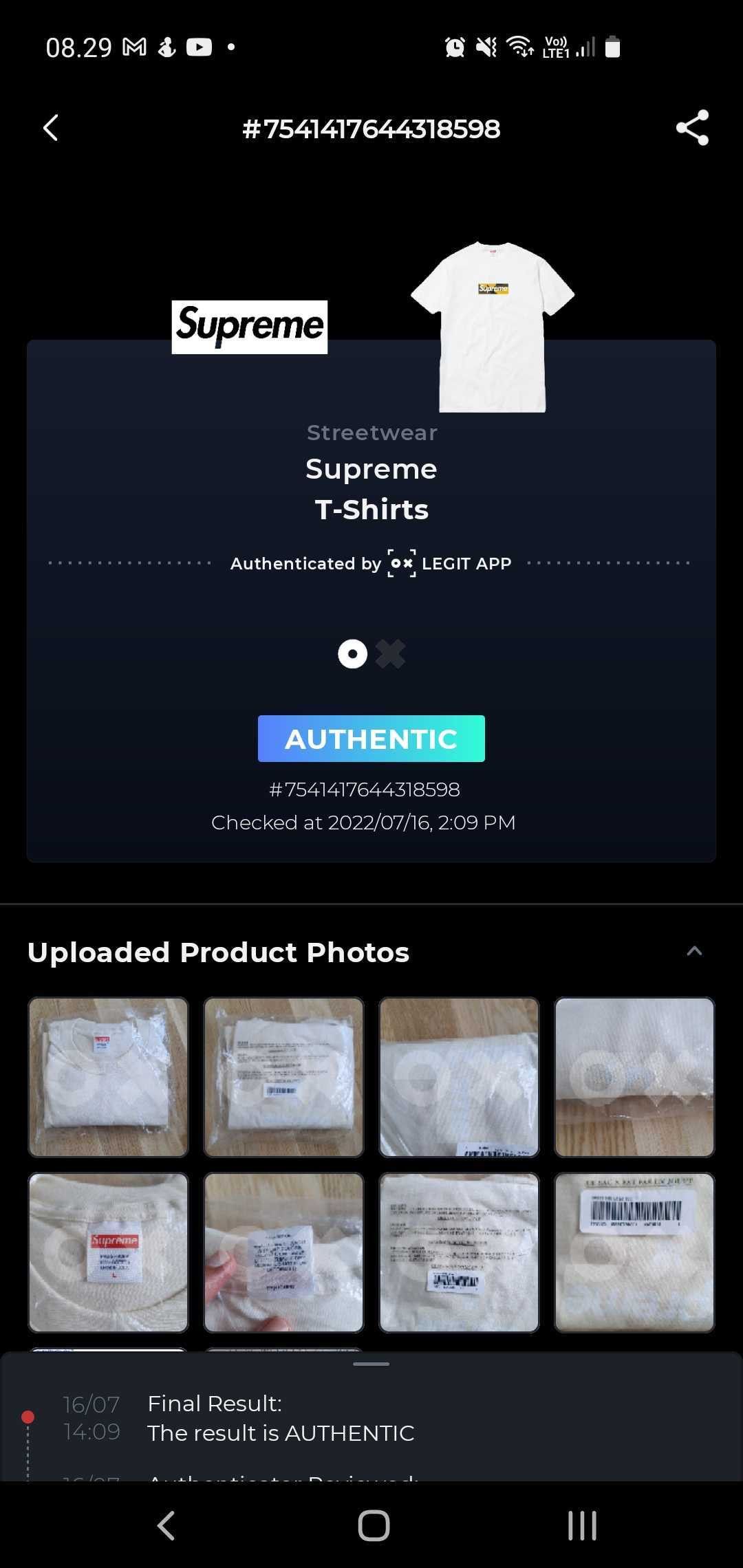 Supreme Supreme Cross Box Logo Tee - Natural Size US L / EU 52-54 / 3 - 6 Thumbnail