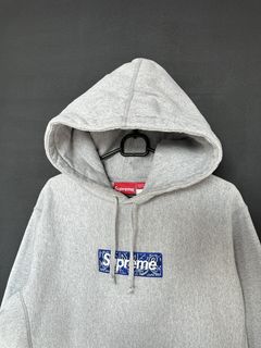 Grey supreme hoodie hot sale