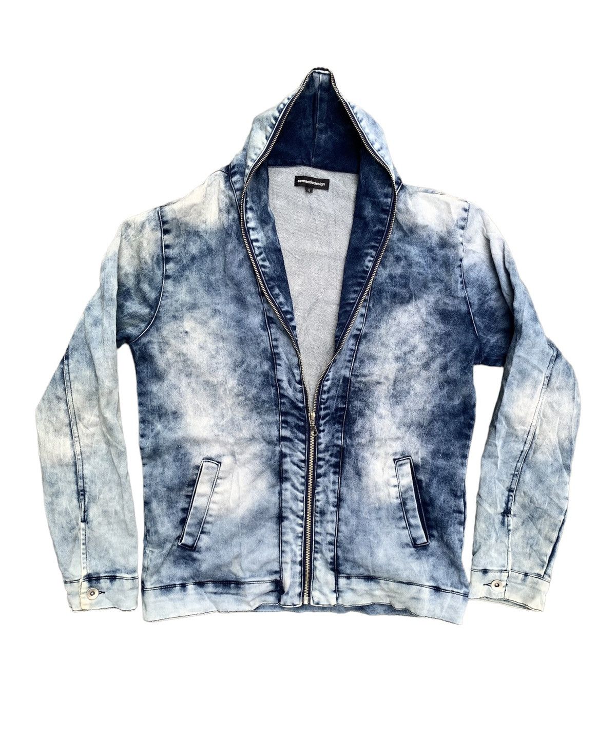 Beauty Beast Rare Semantic Design Acid Wash Full Zip Size US L / EU 52-54 / 3 - 2 Thumbnail