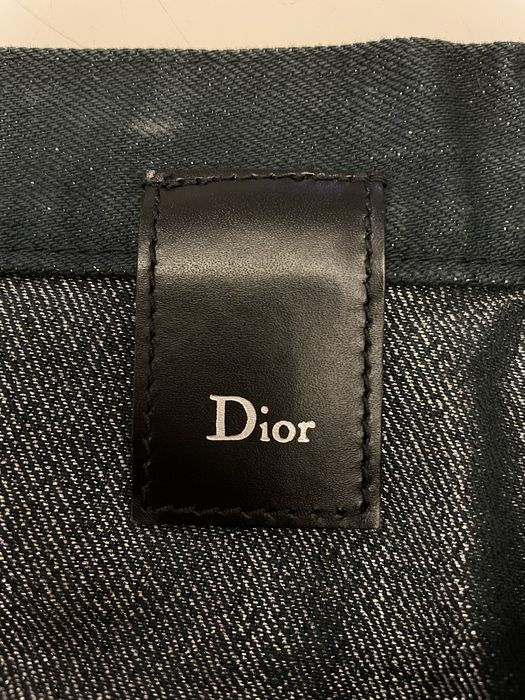 Dior Dior Homme by Hedi Slimane AW08 Reverse Glitter Jeans | Grailed