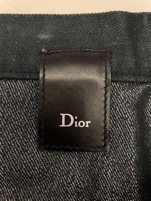 Dior Dior Homme by Hedi Slimane AW08 Reverse Glitter Jeans Grailed