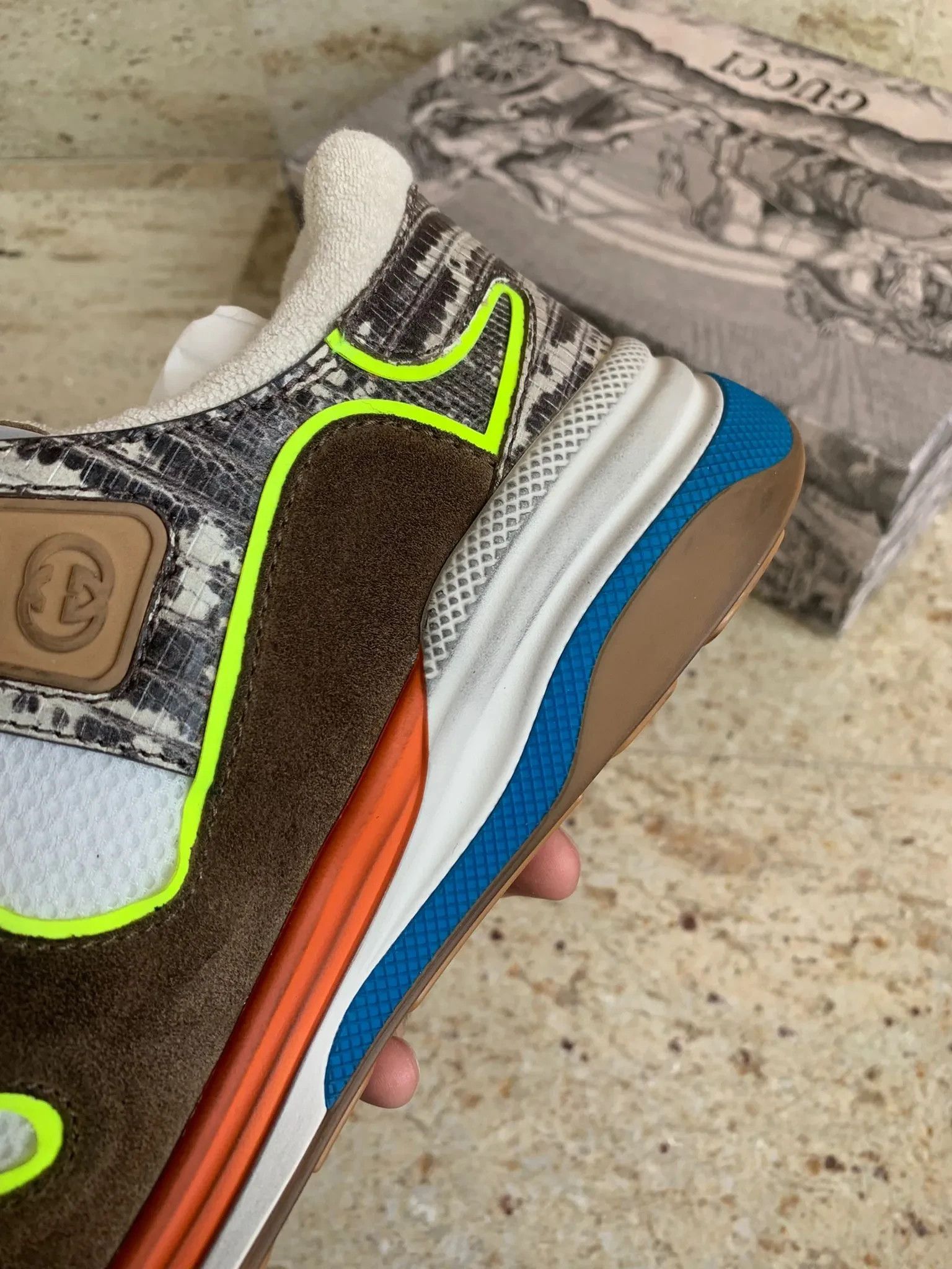 Gucci Miro Soft Logo Runner Trainer in Brown / Multi Size US 10 / EU 43 - 6 Thumbnail