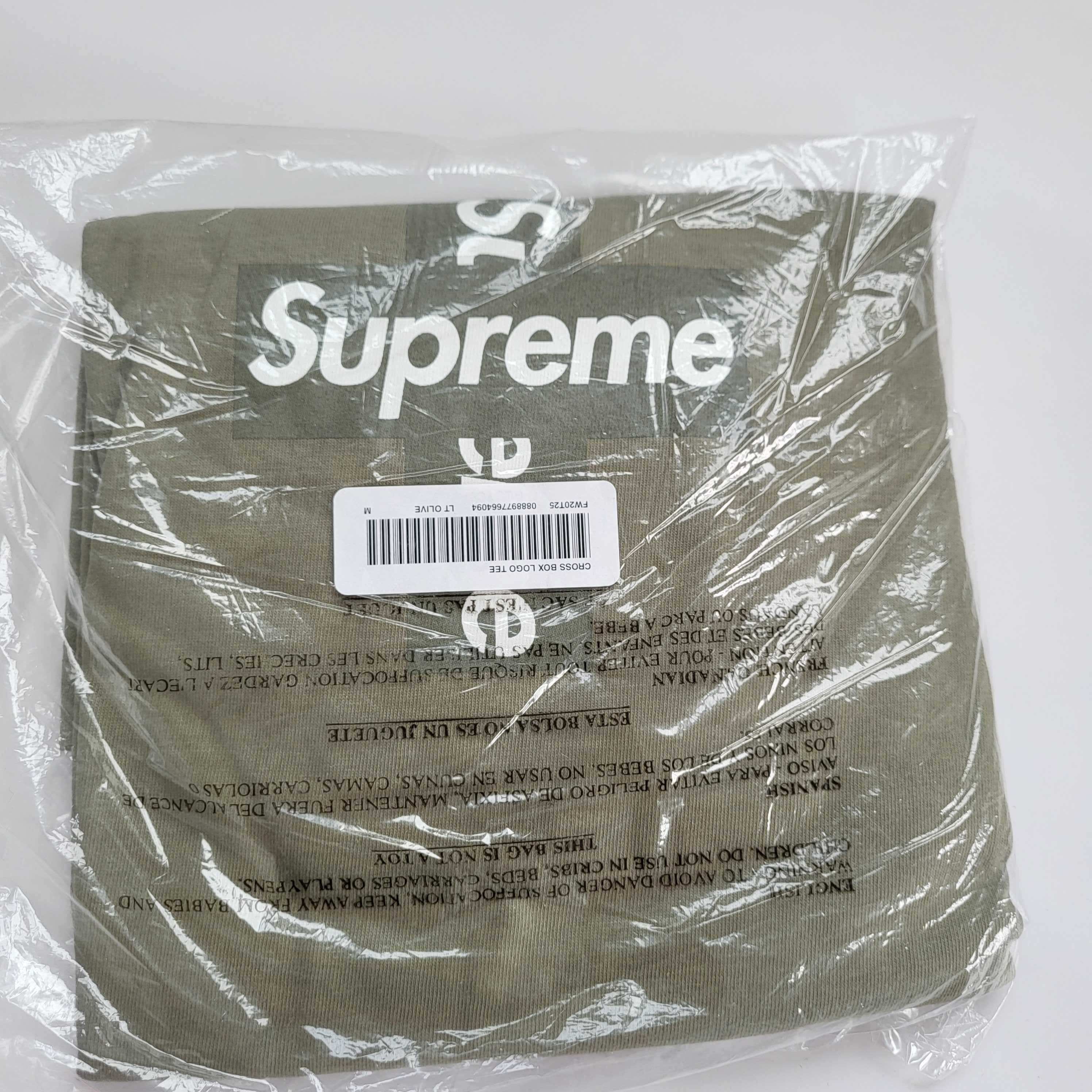 Supreme Cross box Tee Light Olive Size US M / EU 48-50 / 2 - 6 Thumbnail