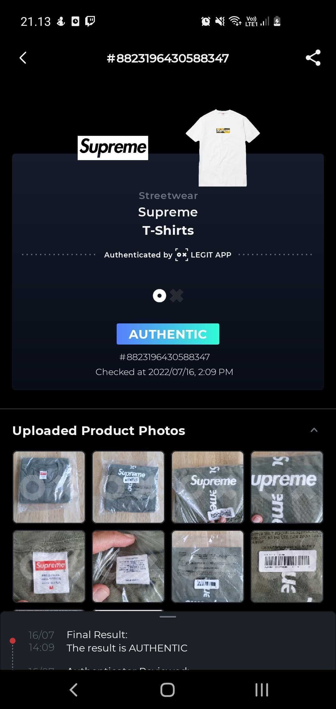 Supreme Cross box Tee Light Olive Size US M / EU 48-50 / 2 - 8 Thumbnail