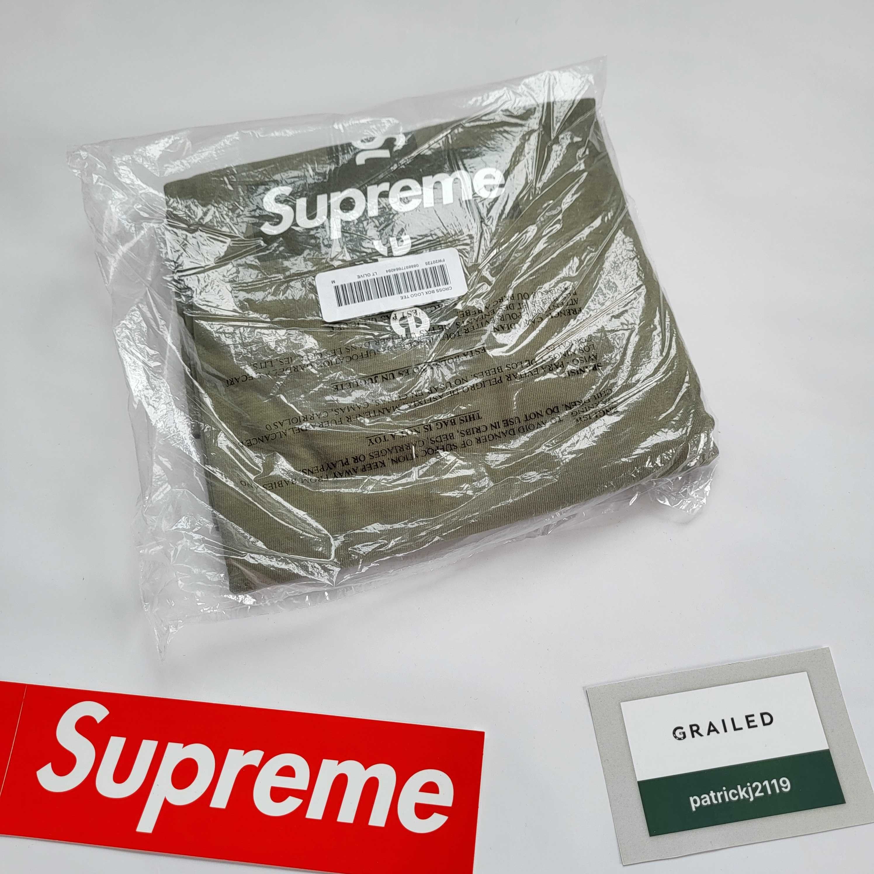 Supreme Cross box Tee Light Olive Size US M / EU 48-50 / 2 - 1 Thumbnail