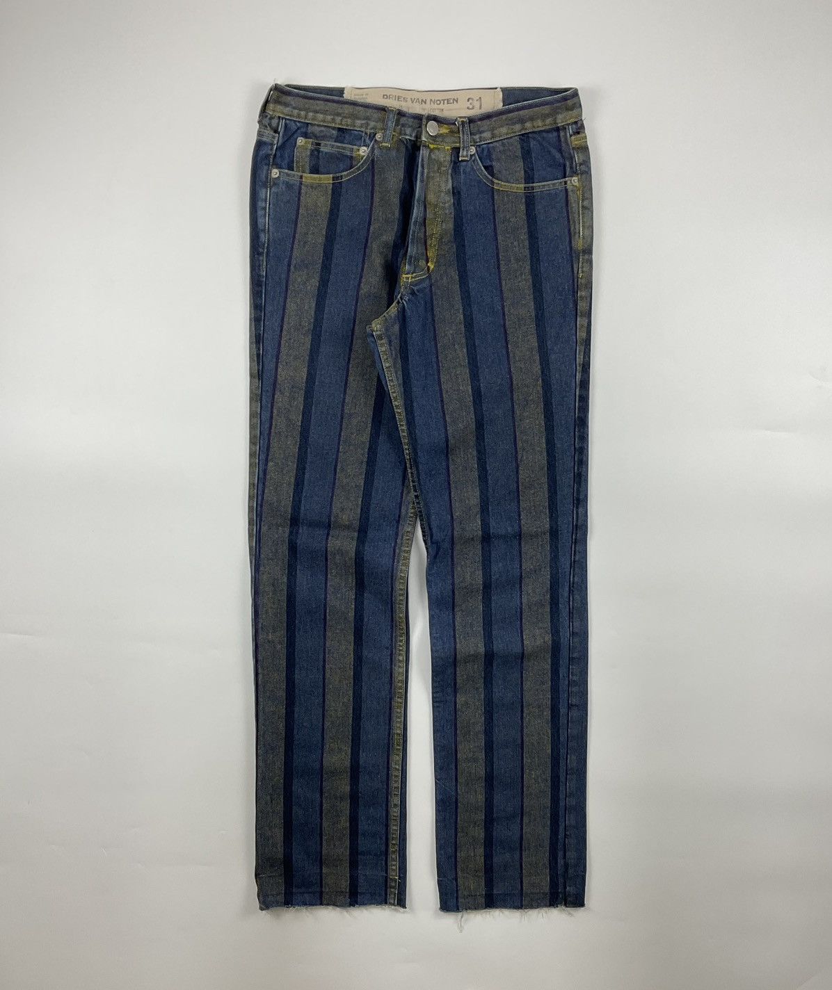 image of Vintage Dries Van Noten Painted Denim, Men's (Size 31)