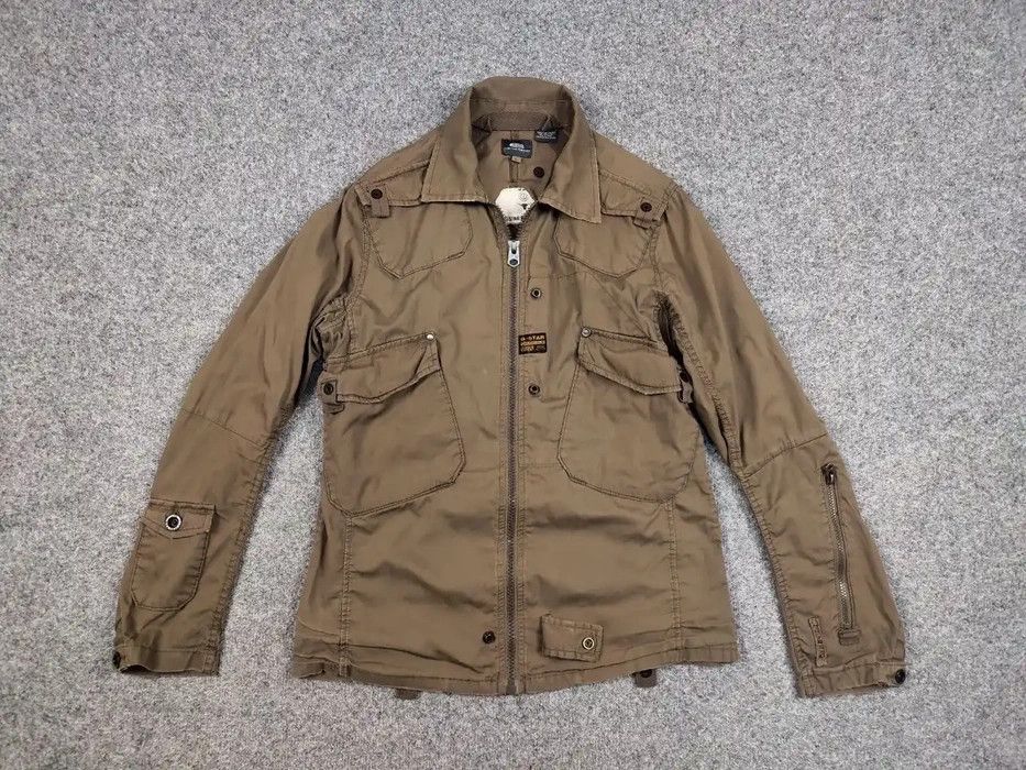 G-Star Vintage 90's G star Raw Overshirt Jacket Brown Distressed Size US L / EU 52-54 / 3 - 6 Thumbnail