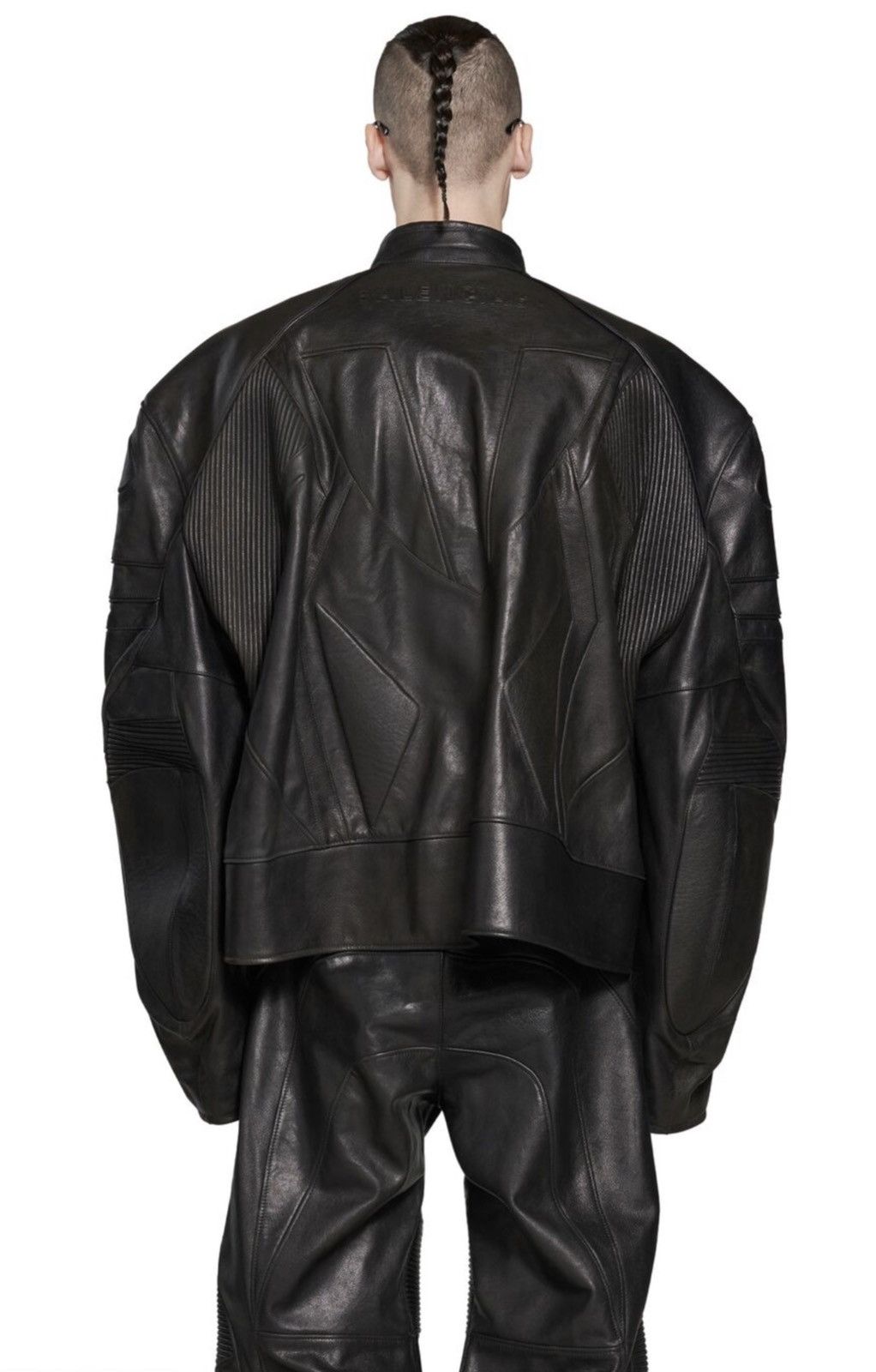Balenciaga Balenciaga Oversized Leather Bikers Jacket Size US XL / EU 56 / 4 - 5 Thumbnail