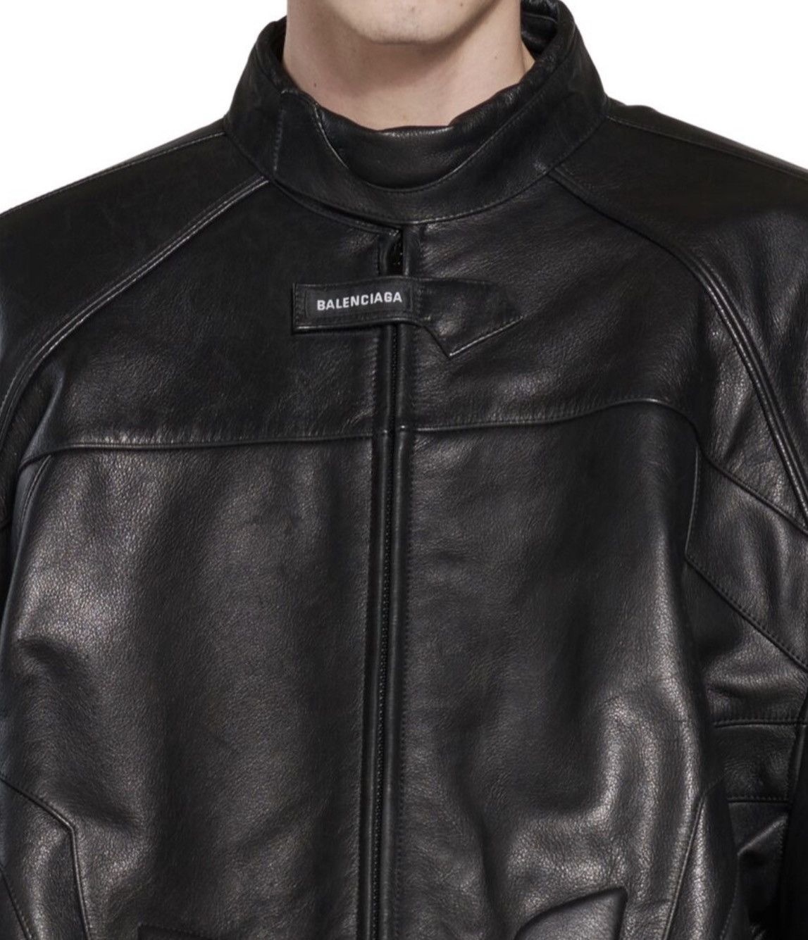 Balenciaga Balenciaga Oversized Leather Bikers Jacket Size US XL / EU 56 / 4 - 6 Thumbnail