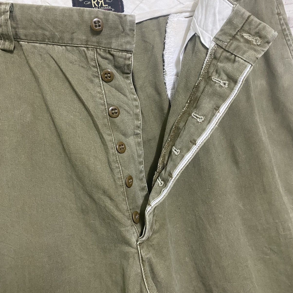 RRL Ralph Lauren Vintage RRL Herringbone Twill Military Pants Made in USA Size US 36 / EU 52 - 14 Thumbnail