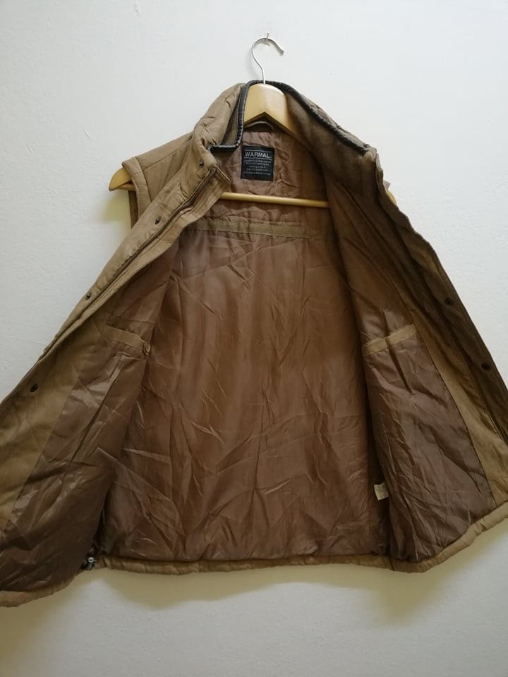 Japanese Brand Rare🔥 Japanese Warmal Vest Puffer Brown (c27) Size US L / EU 52-54 / 3 - 4 Thumbnail