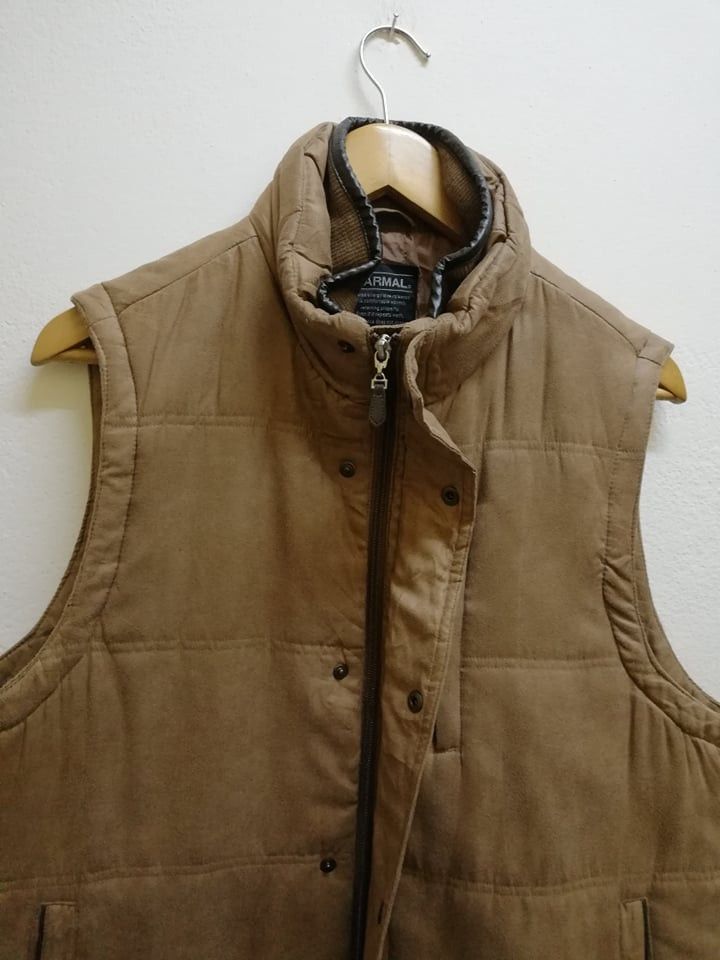 Japanese Brand Rare🔥 Japanese Warmal Vest Puffer Brown (c27) Size US L / EU 52-54 / 3 - 3 Thumbnail
