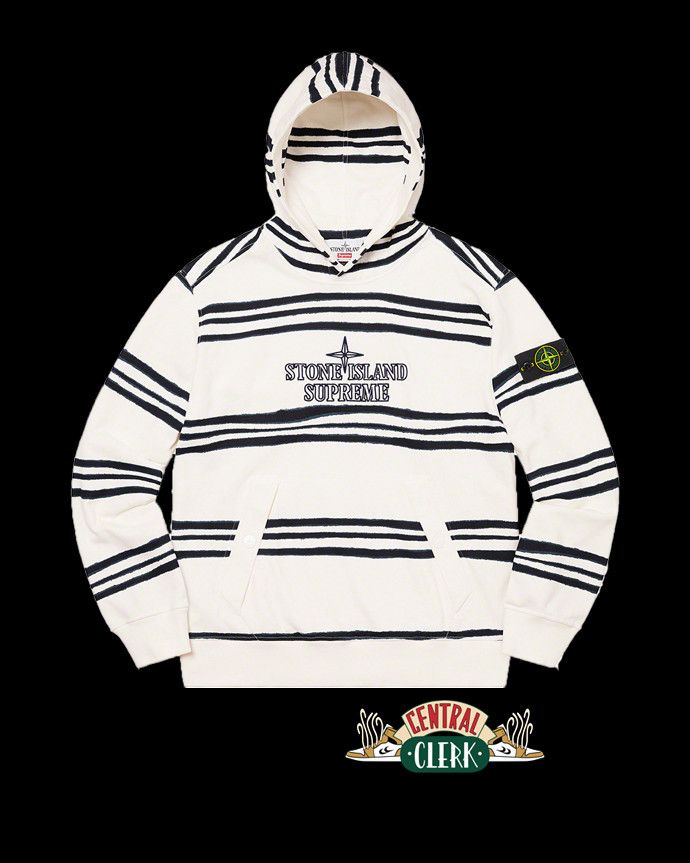 Stone Island × Supreme Warp Stripe Hoodie Size US S / EU 44-46 / 1 - 1 Thumbnail