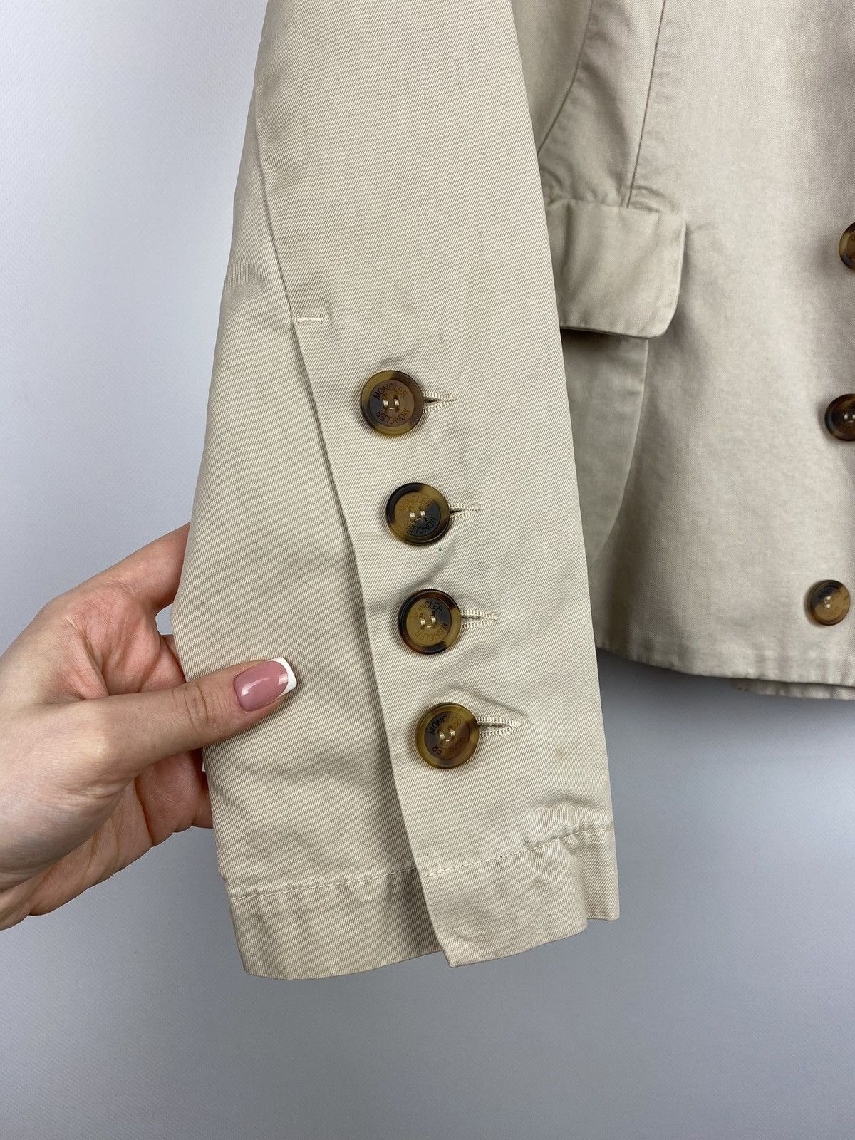 Moncler VTG Moncler ladies blazer jacket pea coat size 3 Beige Size M / US 6-8 / IT 42-44 - 9 Thumbnail