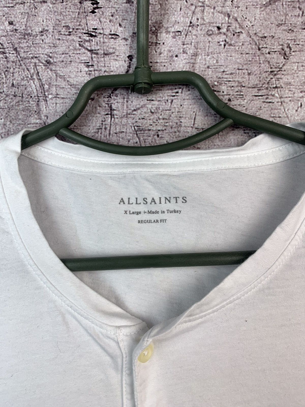 Allsaints Allsaints Mens Henley Long Sleeve T-Shirt Size US XL / EU 56 / 4 - 6 Thumbnail