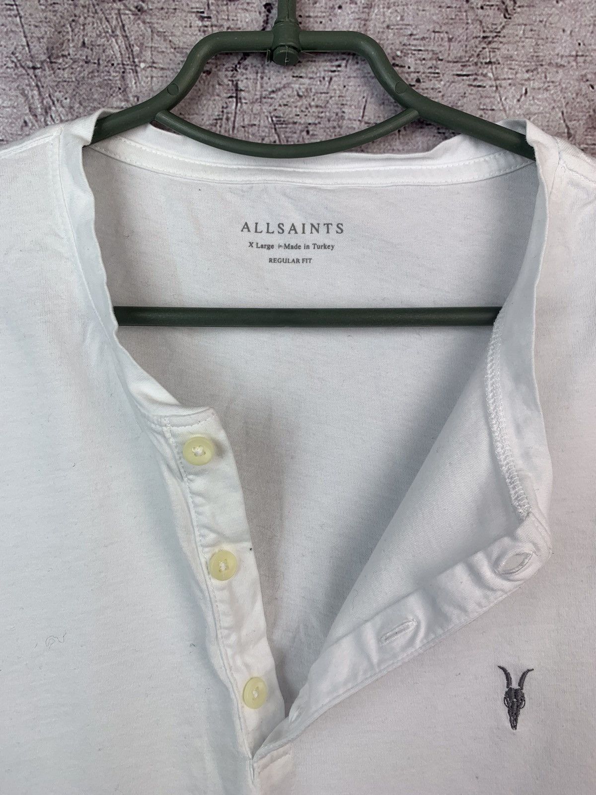Allsaints Allsaints Mens Henley Long Sleeve T-Shirt Size US XL / EU 56 / 4 - 2 Thumbnail