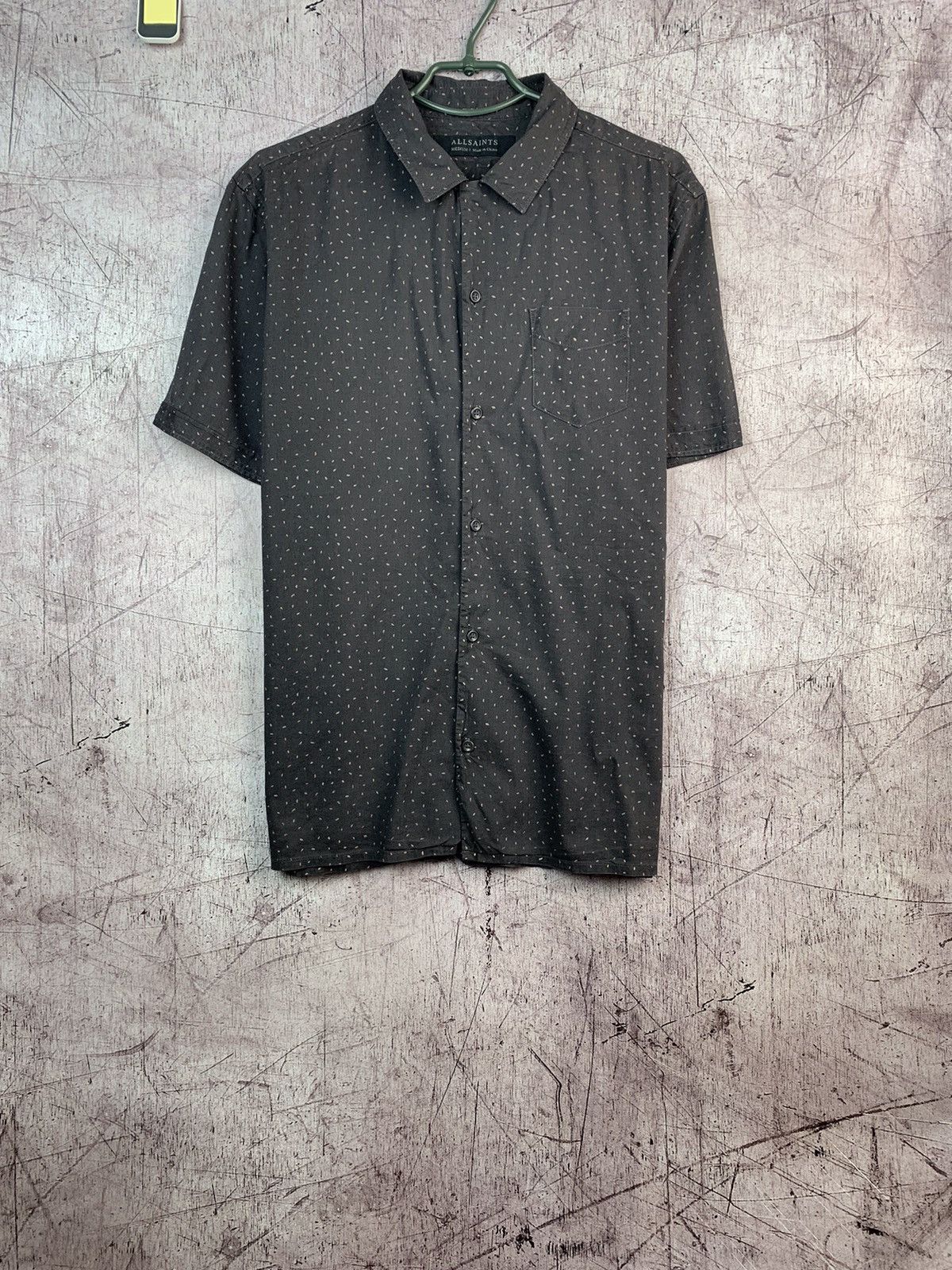 Allsaints Allsaints Mens Clam Short Sleeve Shirts Size US M / EU 48-50 / 2 - 1 Thumbnail