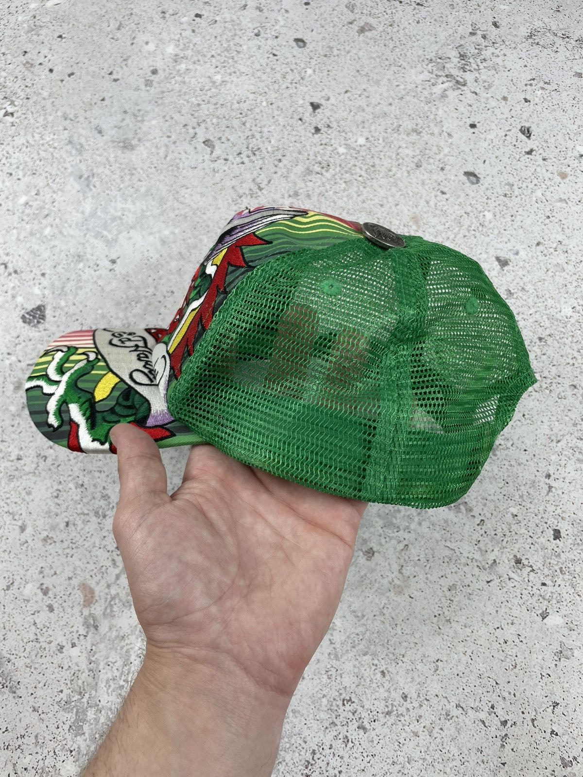 Christian Audigier × Ed Hardy × Vintage Y2k Vintage Ed Hardy Christian Audigier Dragon Trucker Cap Size ONE SIZE - 5 Thumbnail